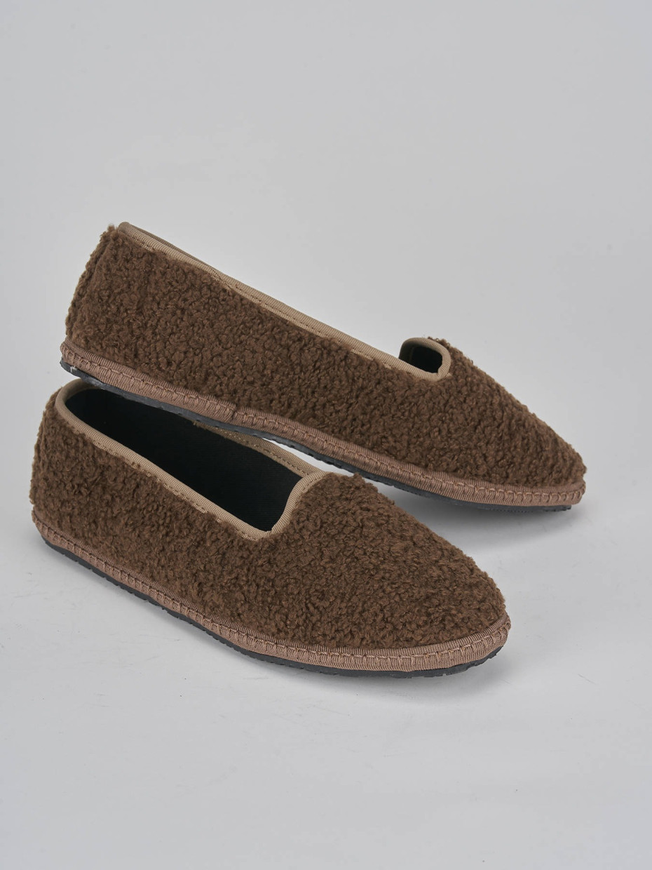Ballerine tacco 1cm tessuto marrone Barca Stores