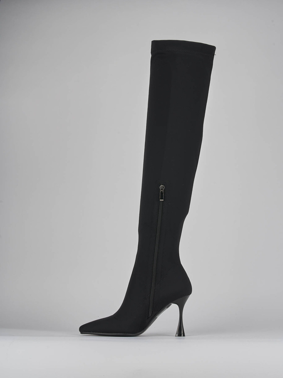 Black fabric boots hotsell