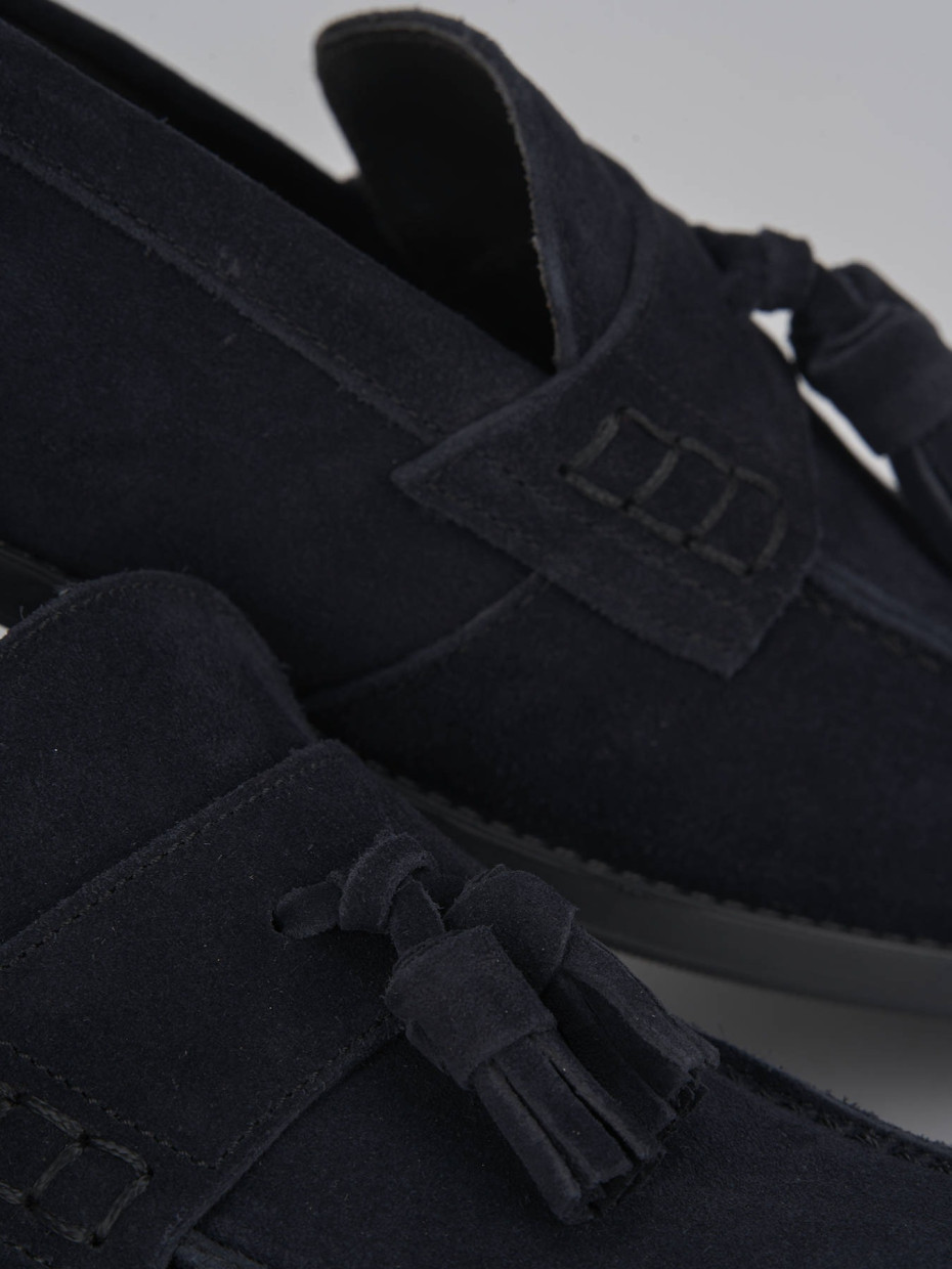 Loafers blu suede