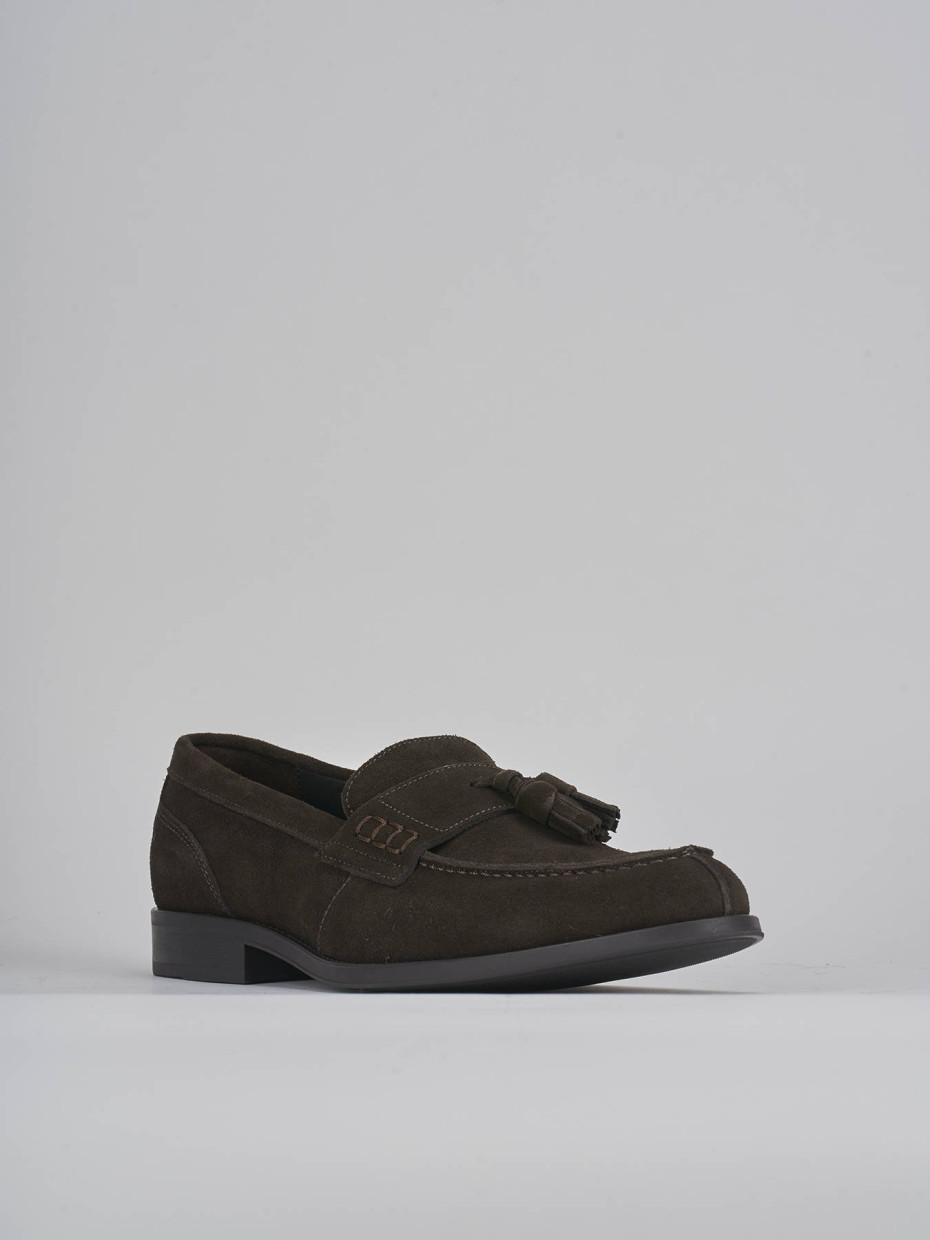 Loafers dark brown suede