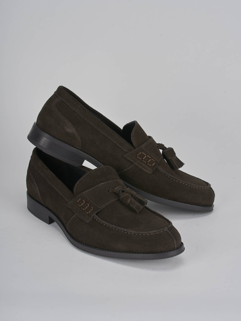 Loafers dark brown suede