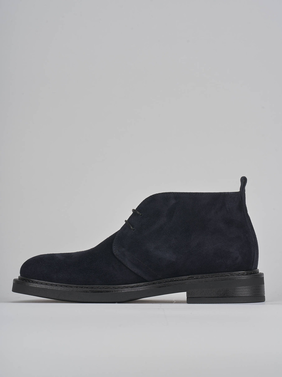 Combat boots blu suede