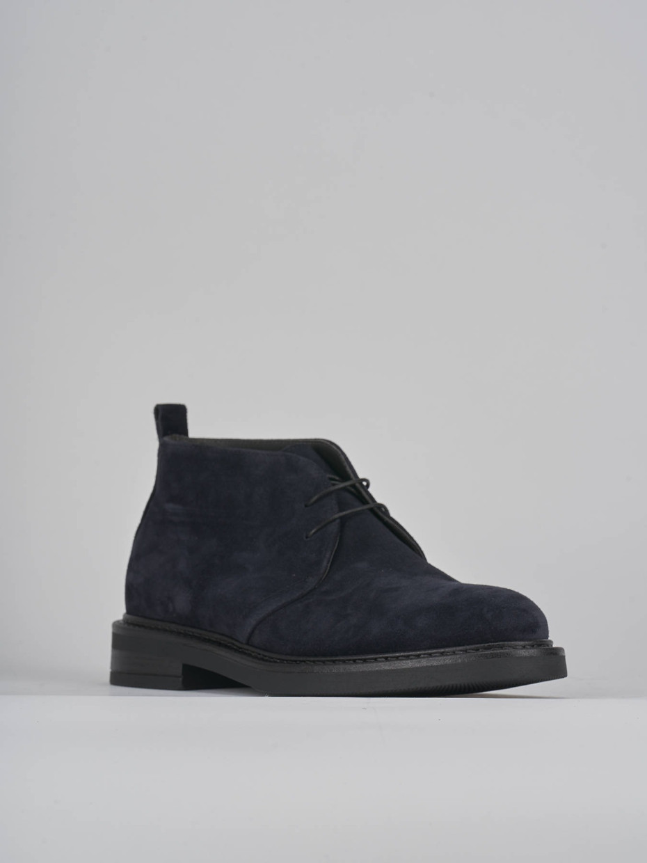 Combat boots blu suede