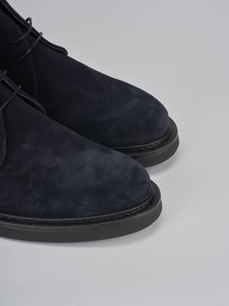 Combat boots blu suede