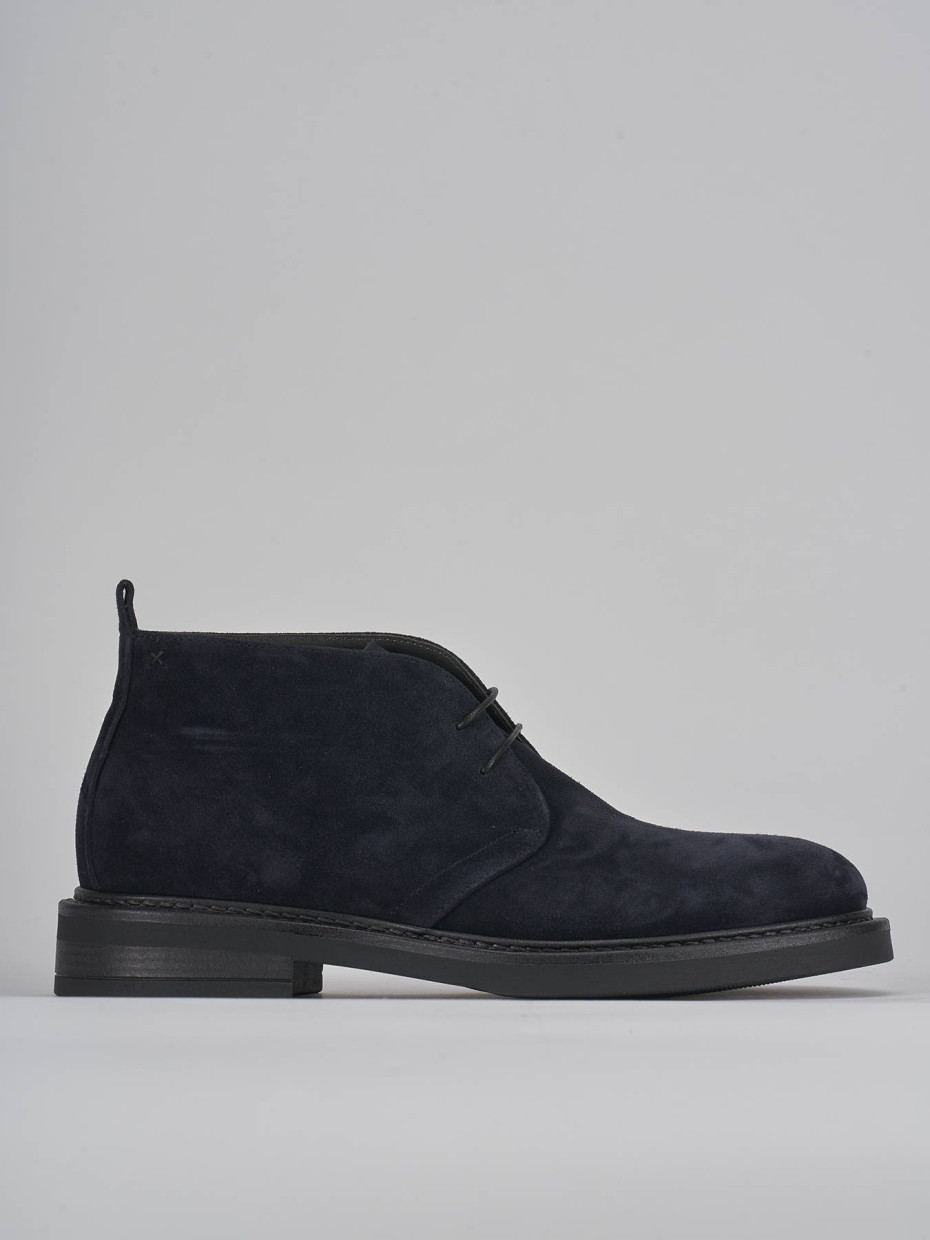 Combat boots blu suede