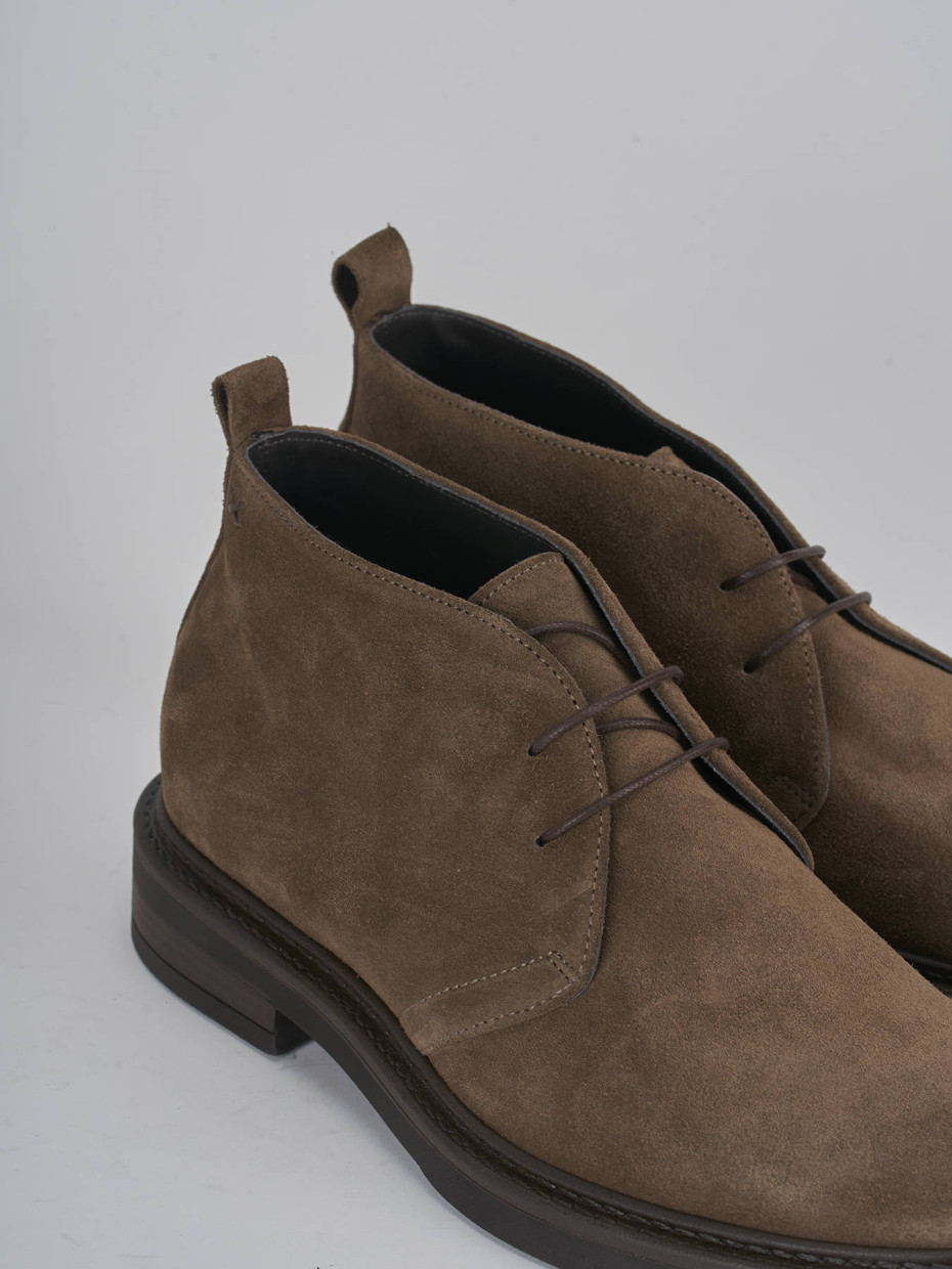 Combat boots beige suede