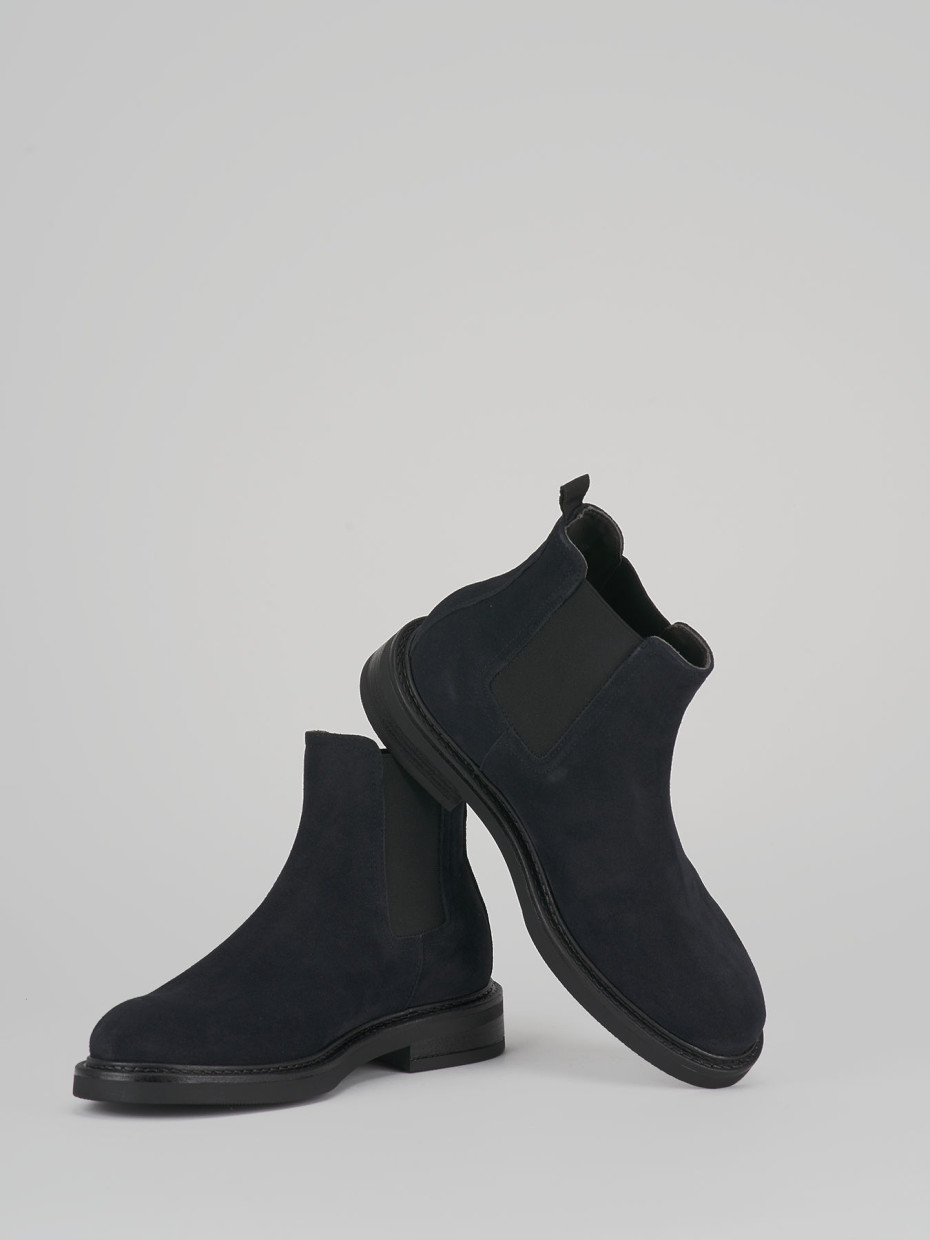 Ankle boots blu suede