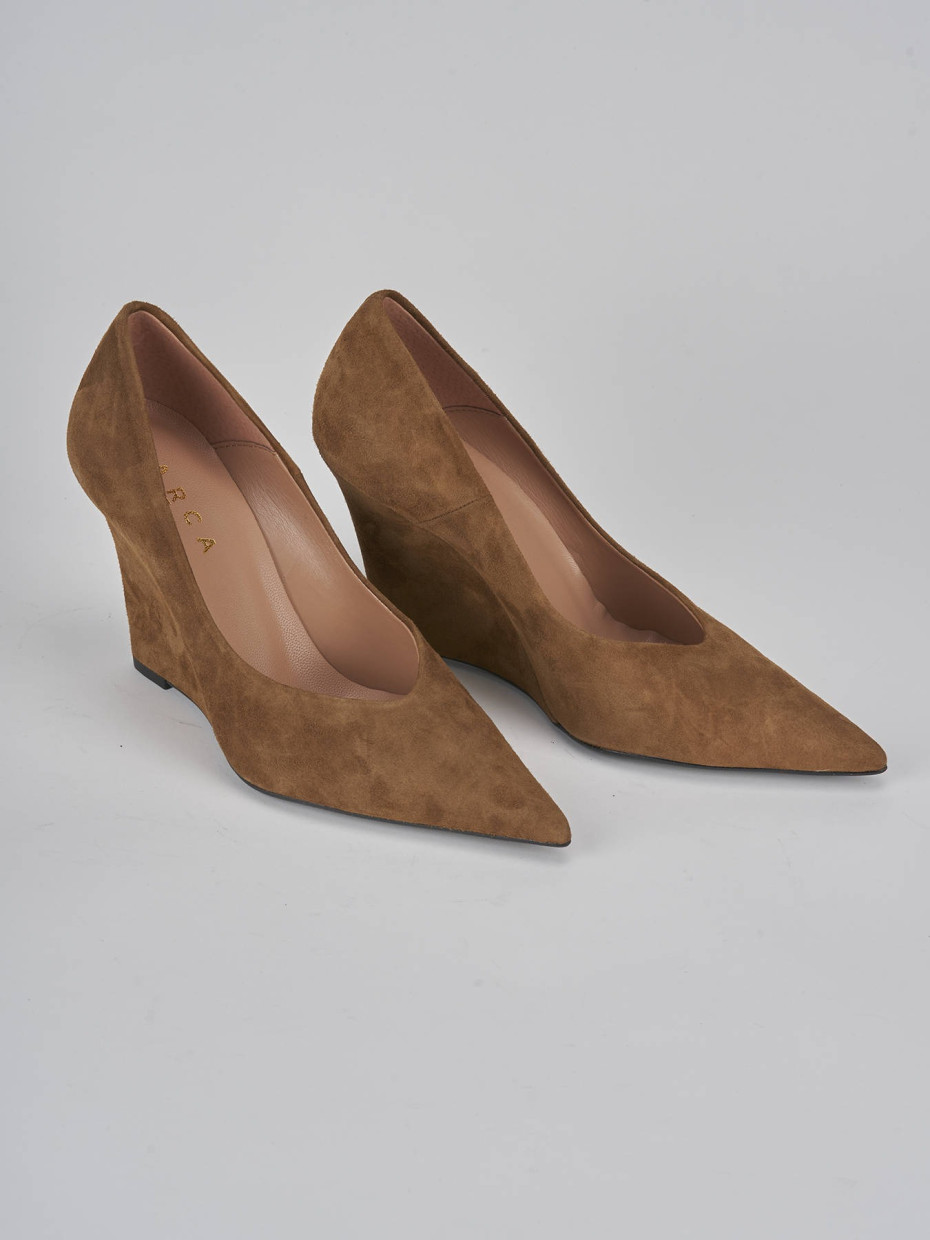 D collet tacco 9cm camoscio marrone Barca Stores