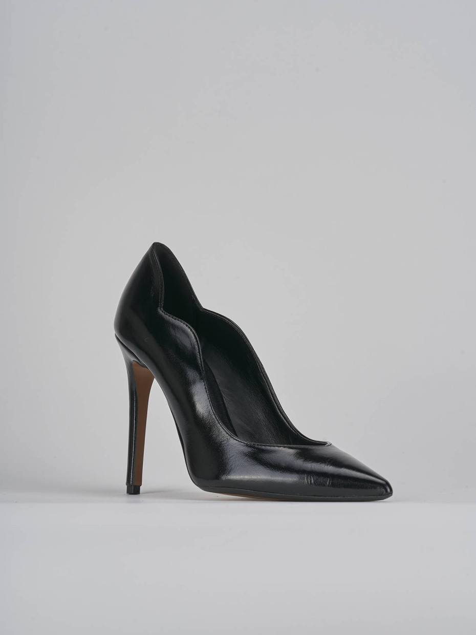 Décolleté e slingback tacco 10cm pelle nero