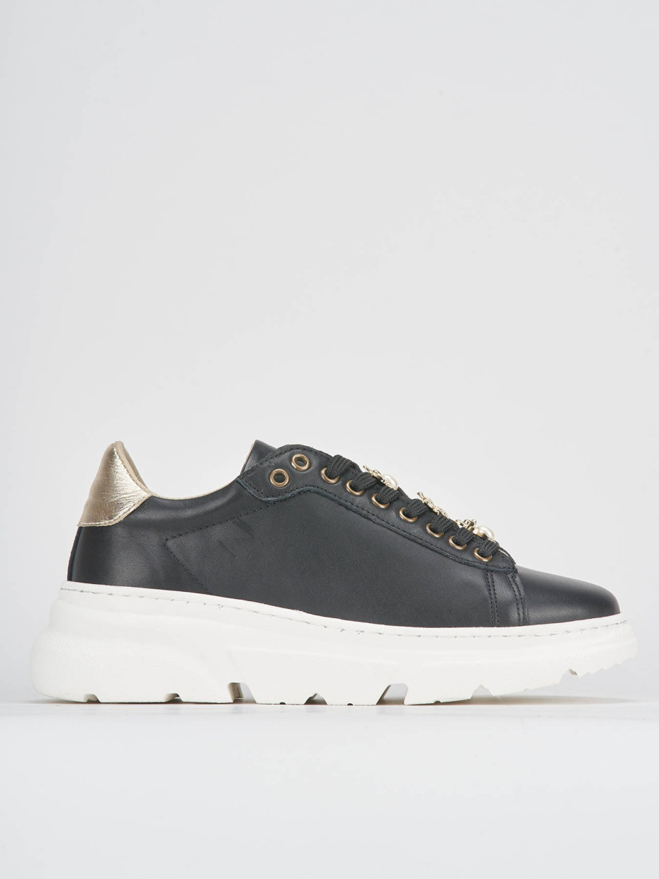 Sneakers pelle nero