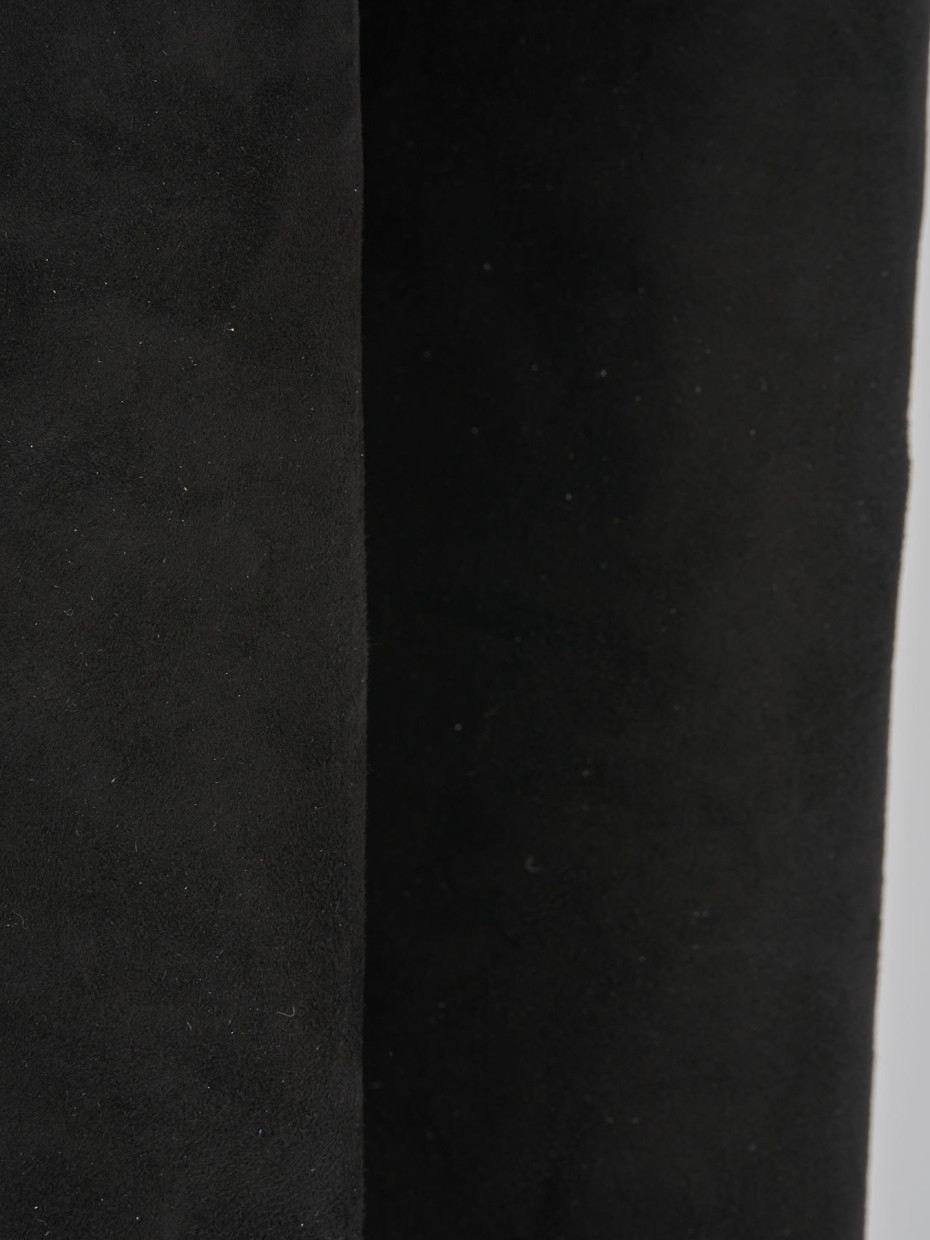 Stivali tacco 9cm camoscio nero