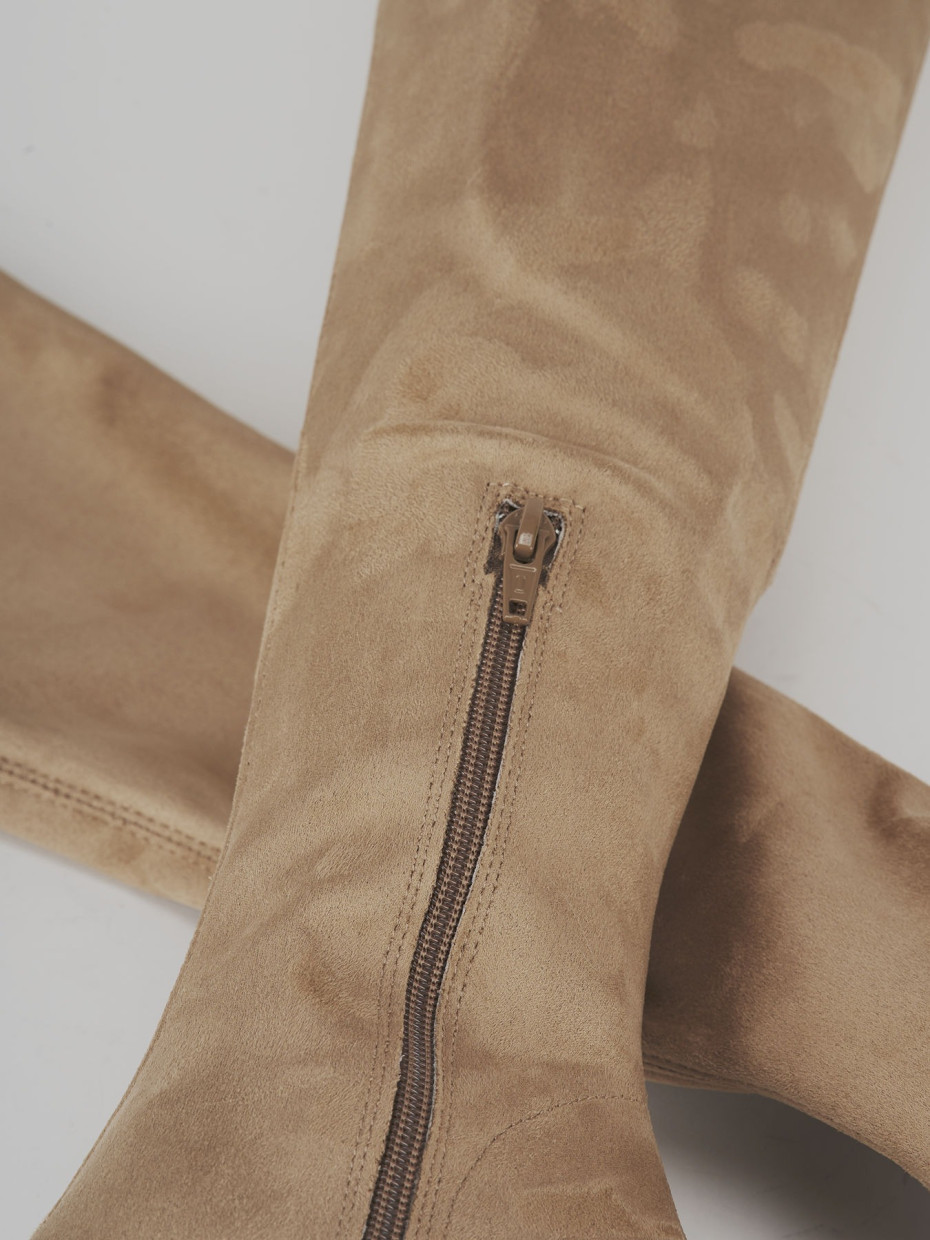 Stivali cheap beige tacco