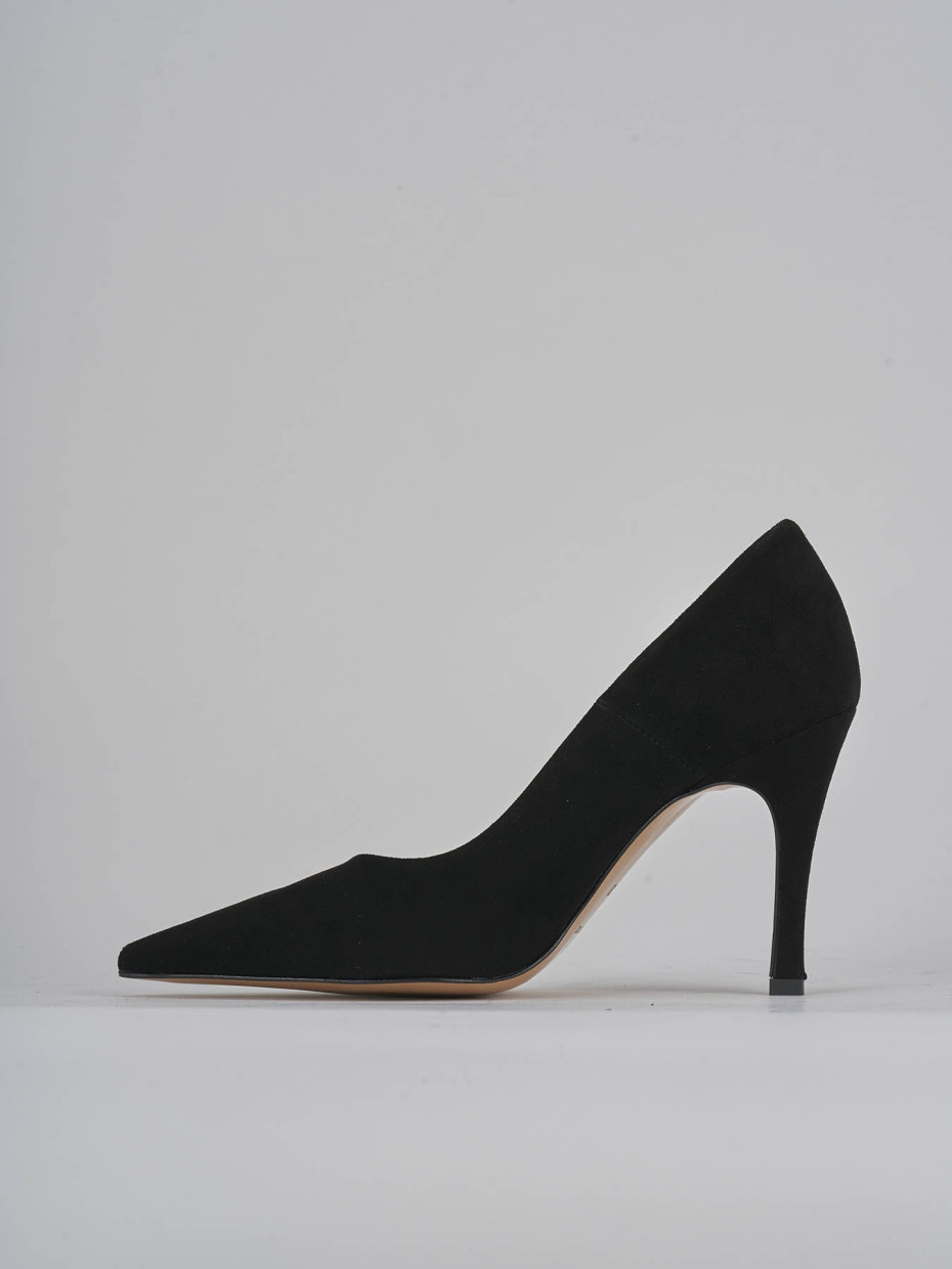 Pumps heel 9 cm black suede