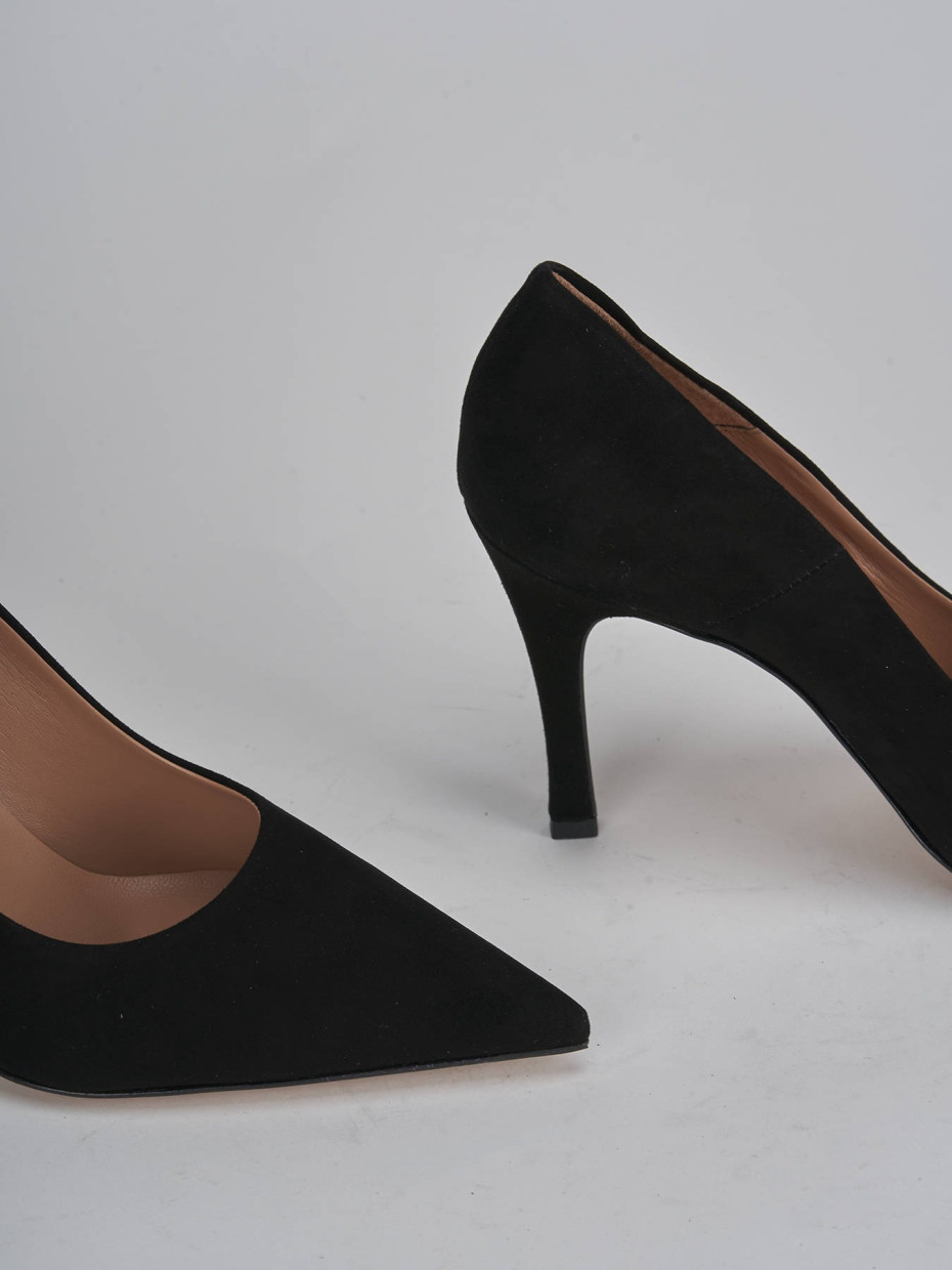 Pumps heel 9 cm black suede
