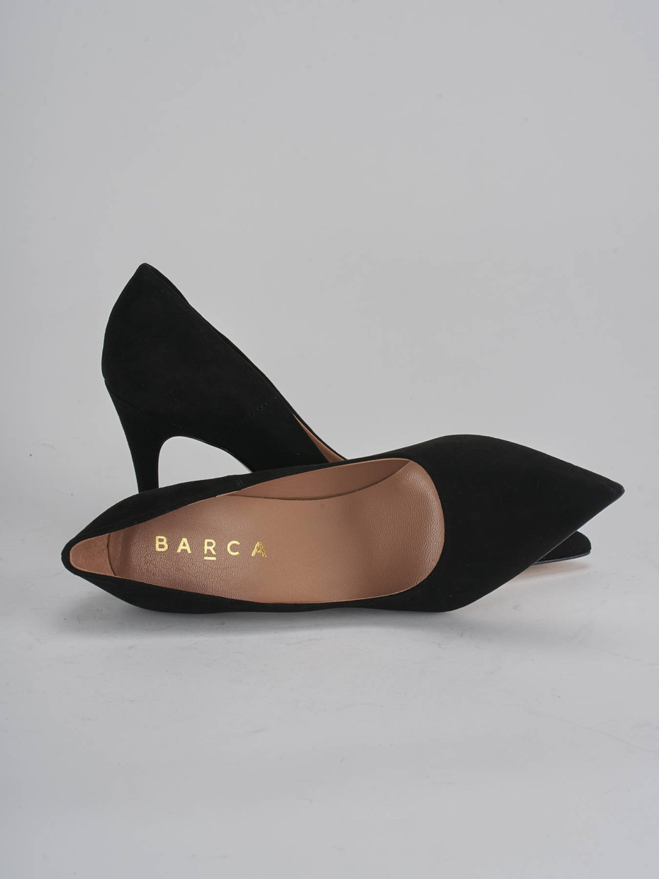 Pumps heel 9 cm black suede