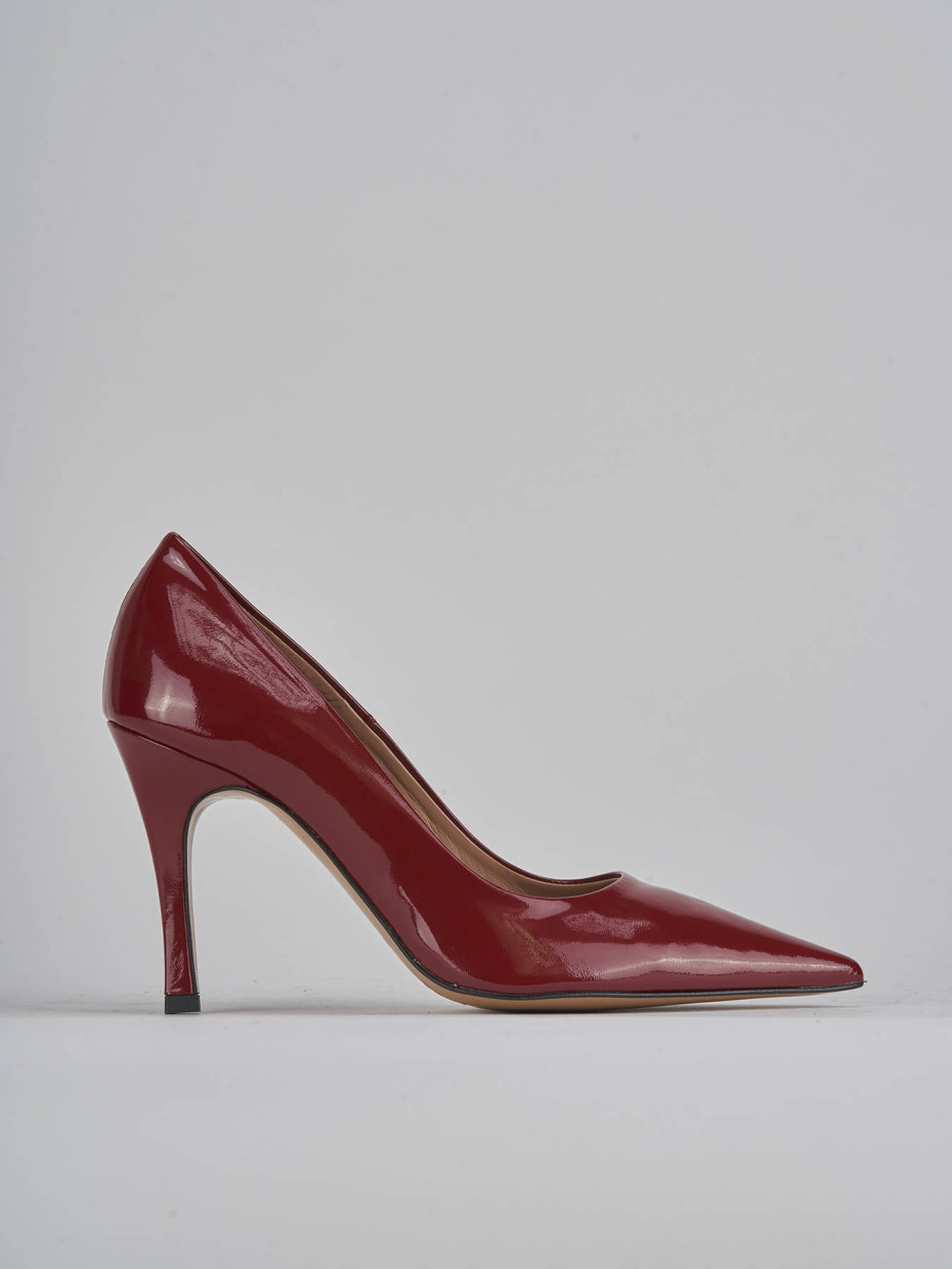 Pumps heel 9 cm bordeaux patent