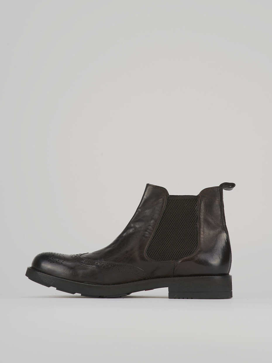 Ankle boots dark brown leather