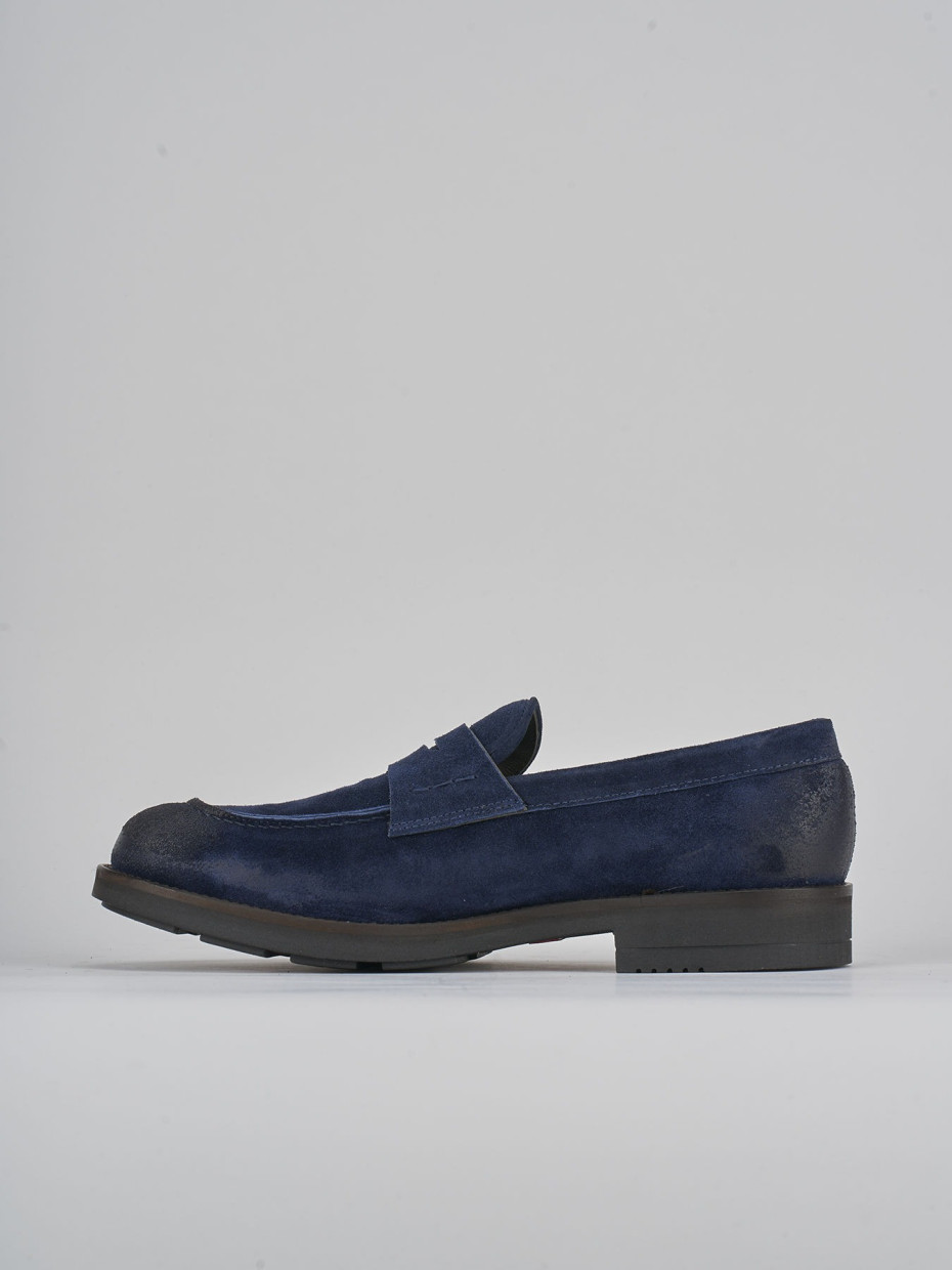 Loafers blu suede