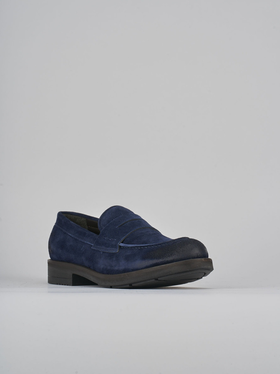 Loafers blu suede