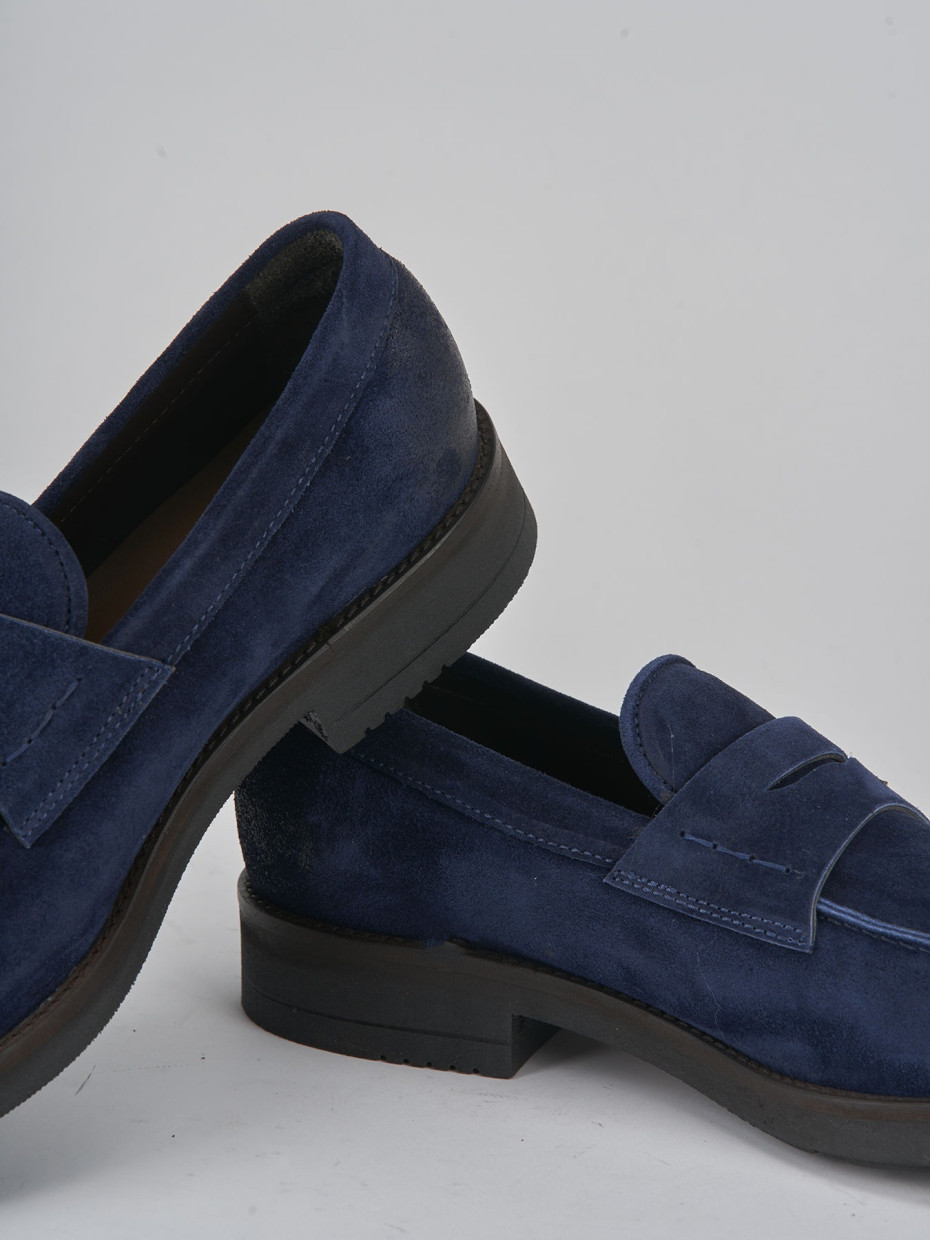 Loafers blu suede