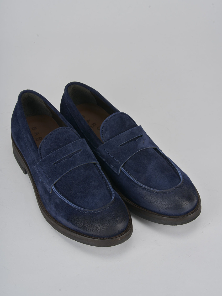 Loafers blu suede