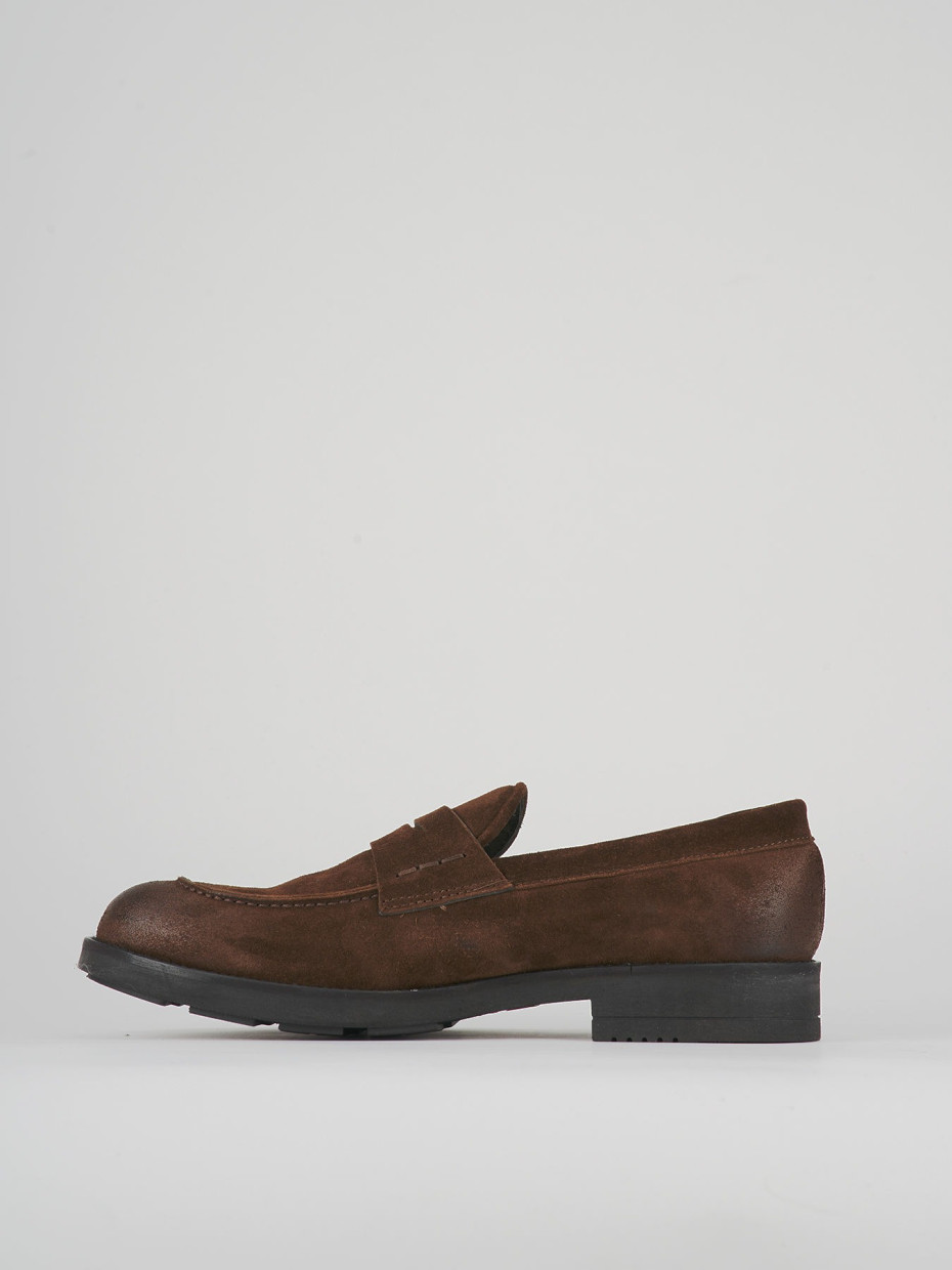 Loafers dark brown suede