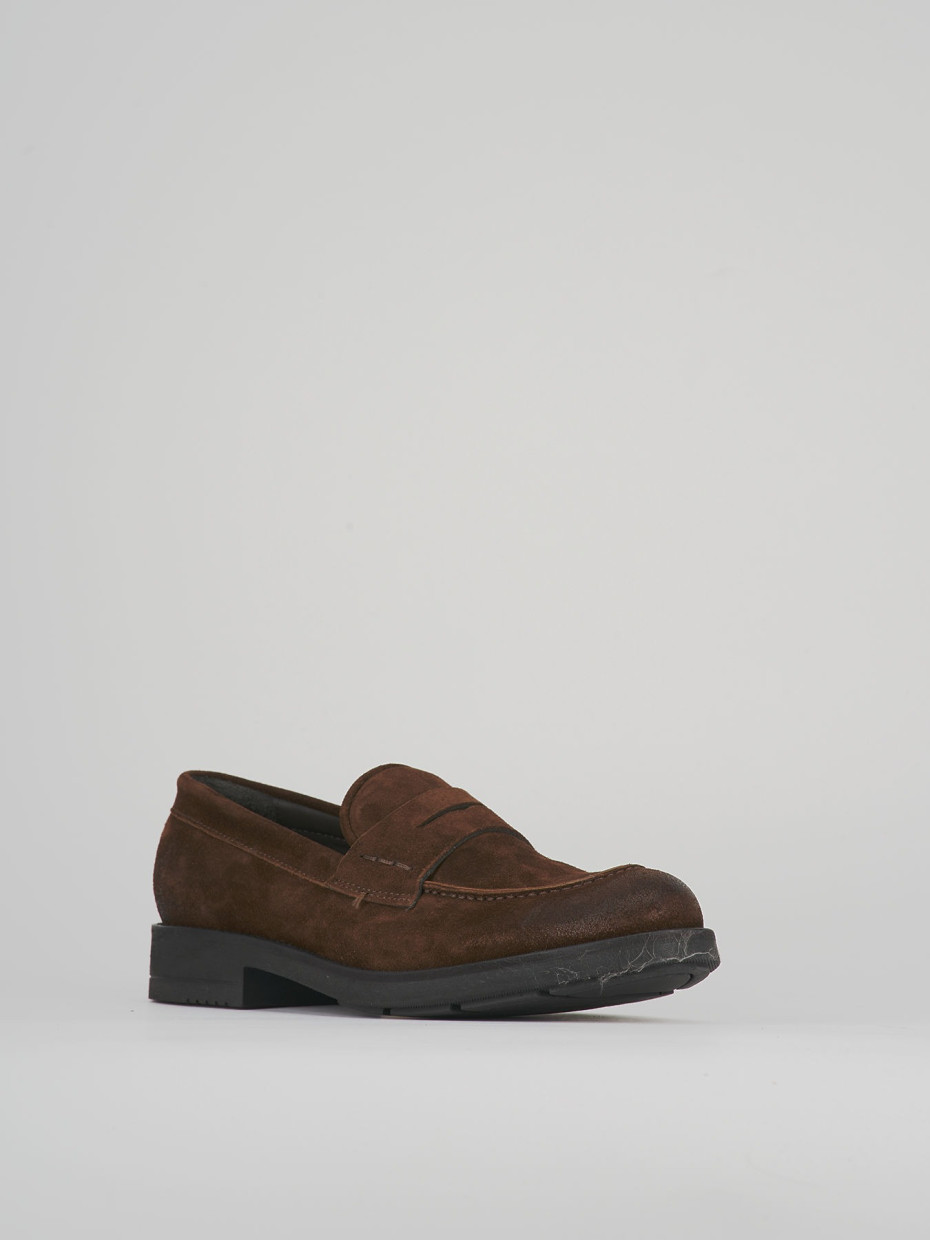 Loafers dark brown suede