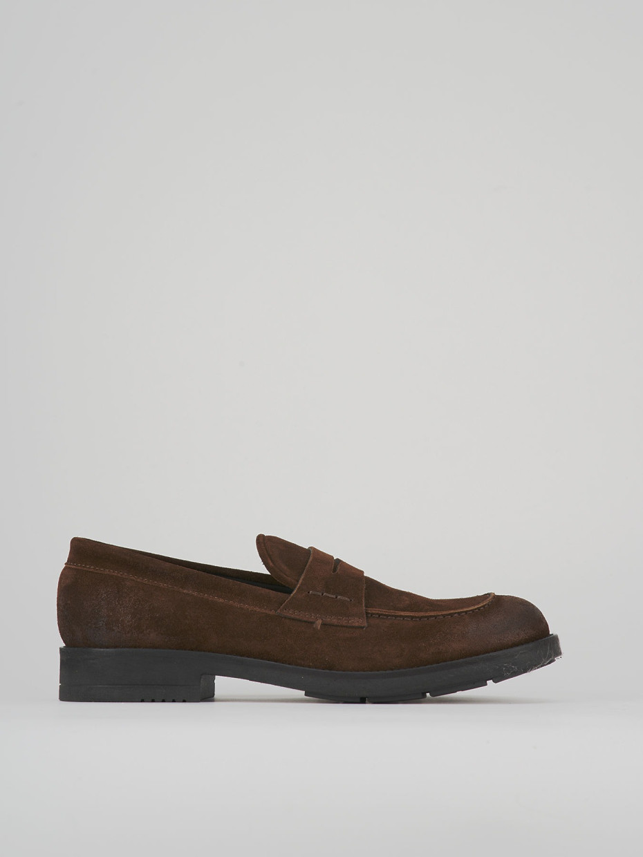 Loafers dark brown suede