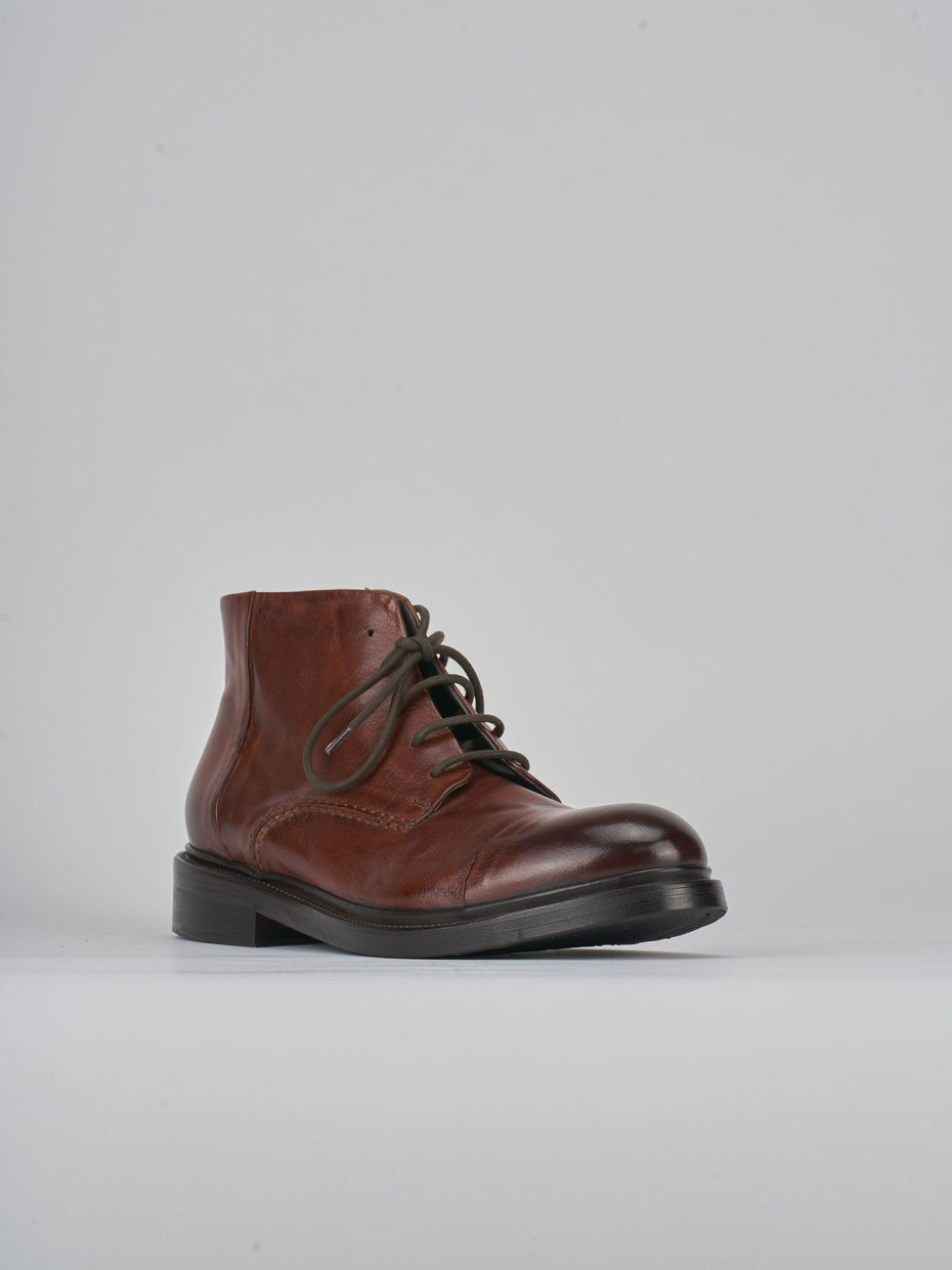 Combat boots brown leather