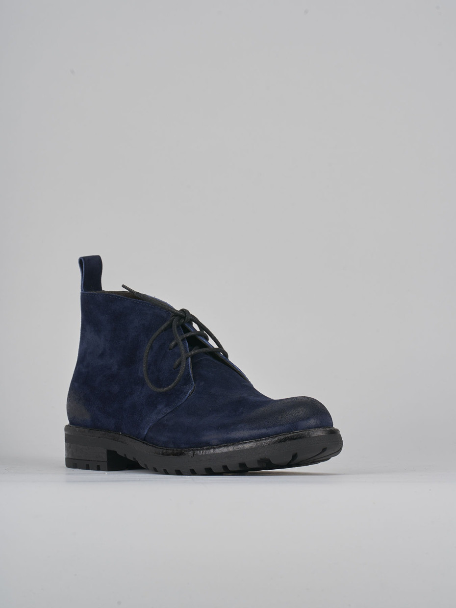 Combat boots blu suede