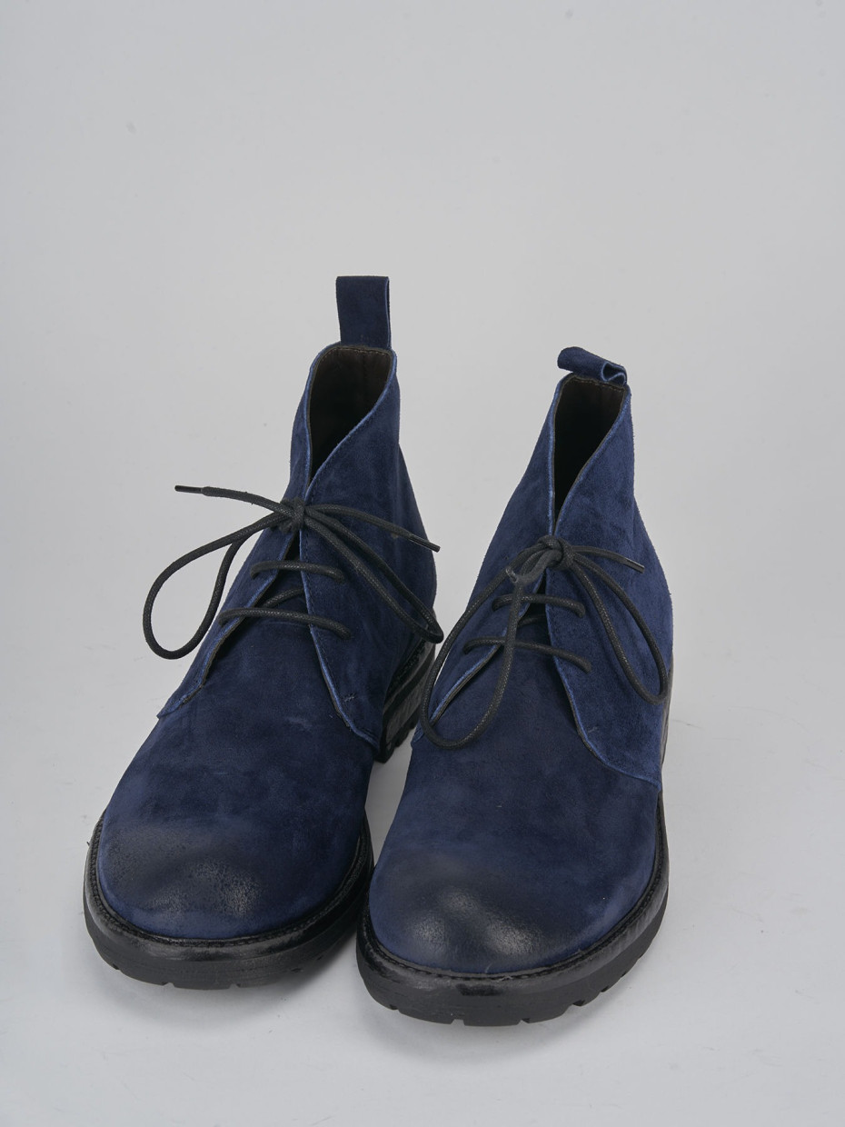 Combat boots blu suede