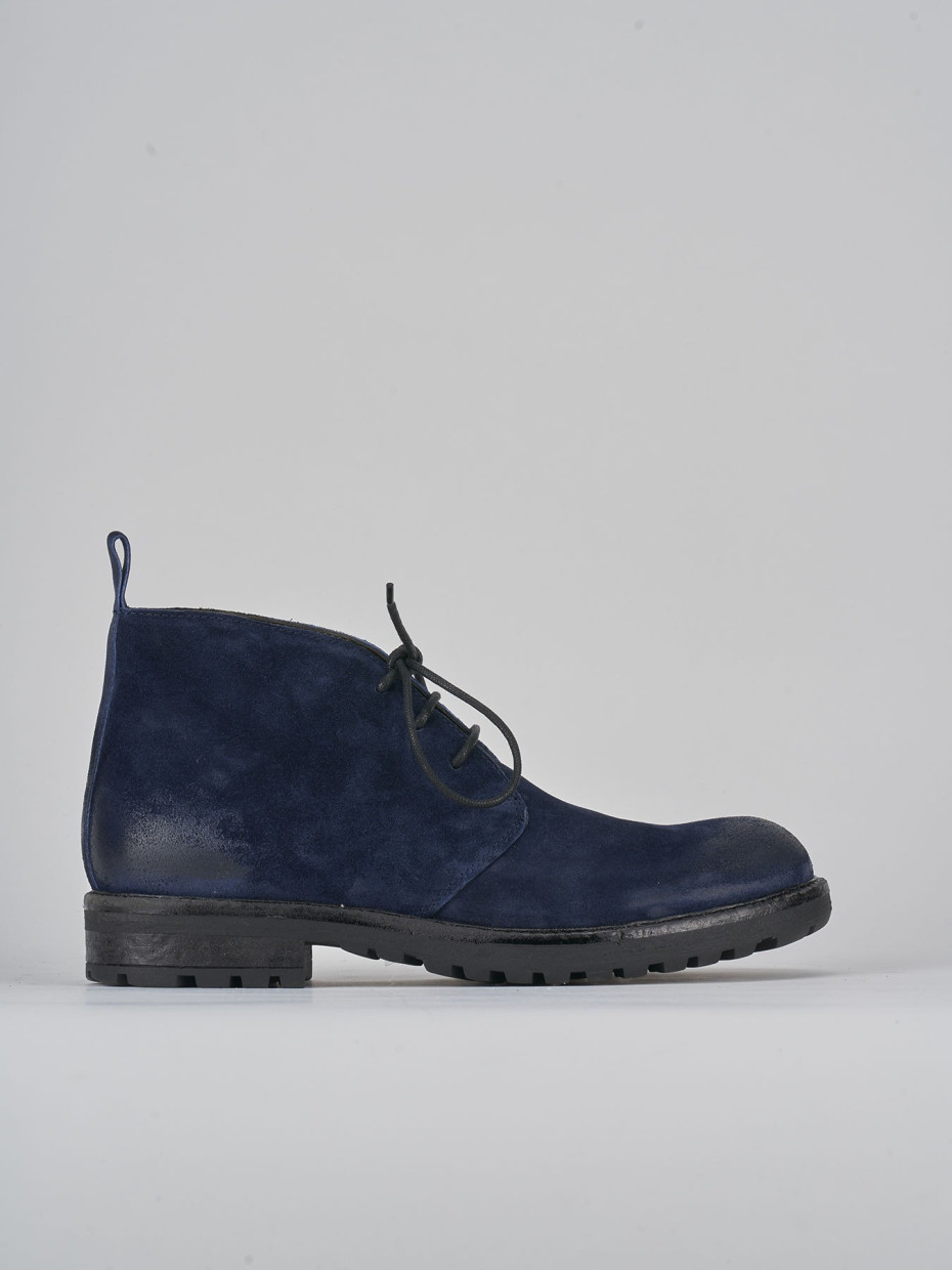 Combat boots blu suede