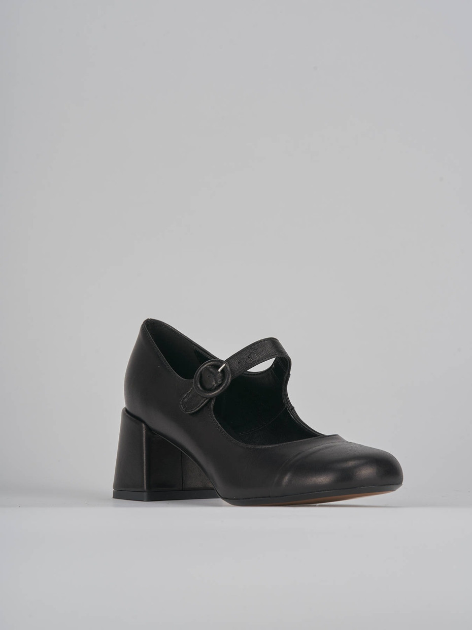 Pumps heel 6 cm black leather