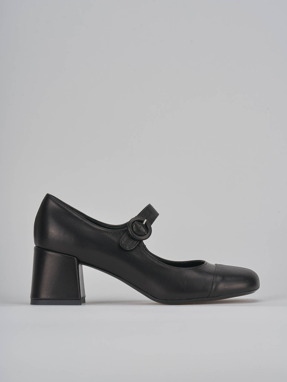 Pumps heel 6 cm black leather