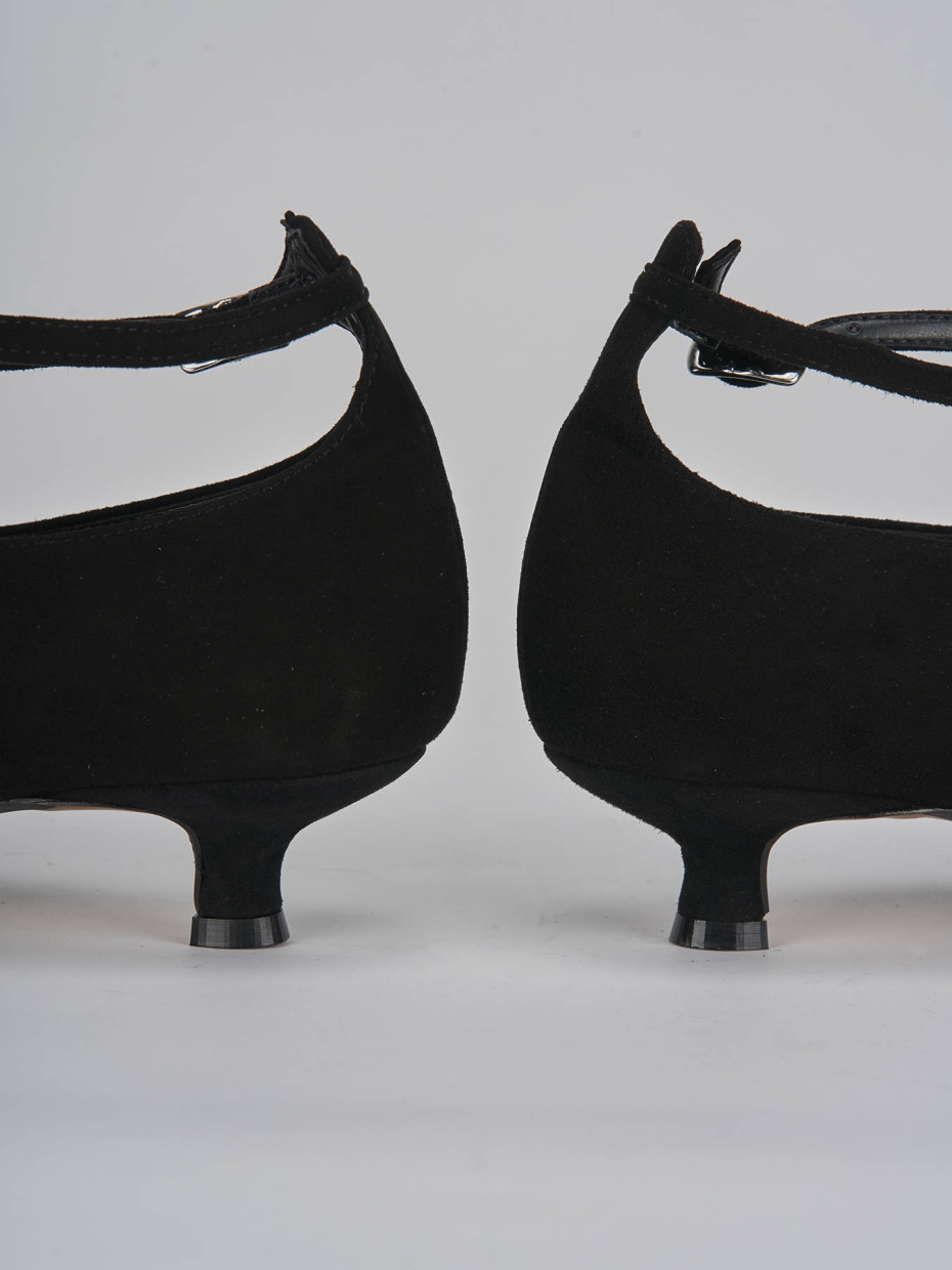 Pumps heel 3 cm black suede