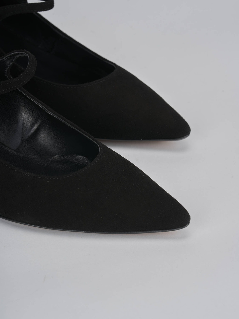 Pumps heel 3 cm black suede