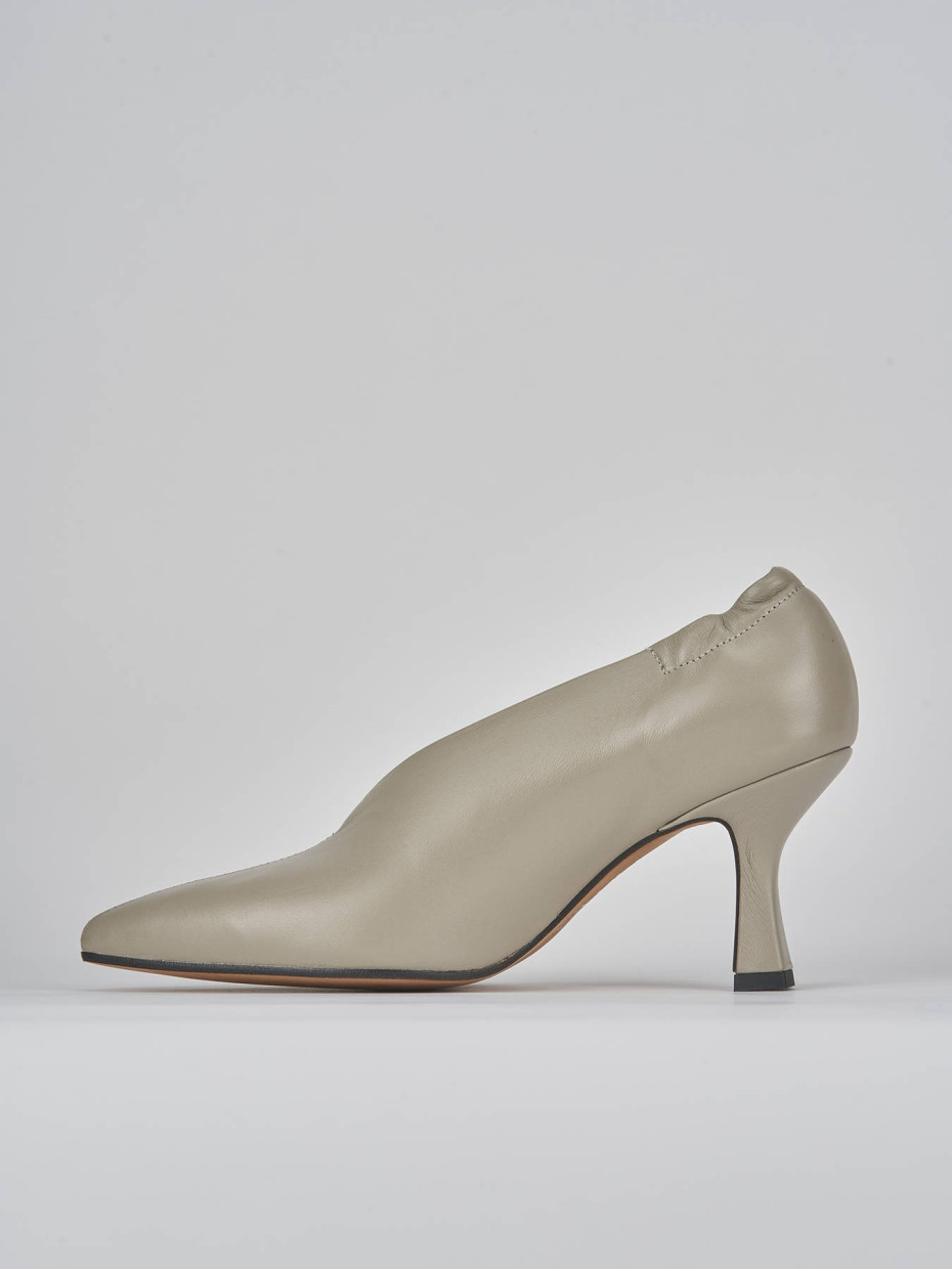 D collet tacco 7cm pelle grigio Barca Stores