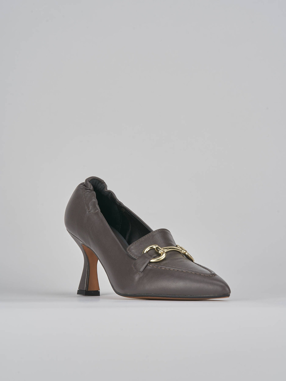 Décolleté e slingback tacco 7cm pelle beige
