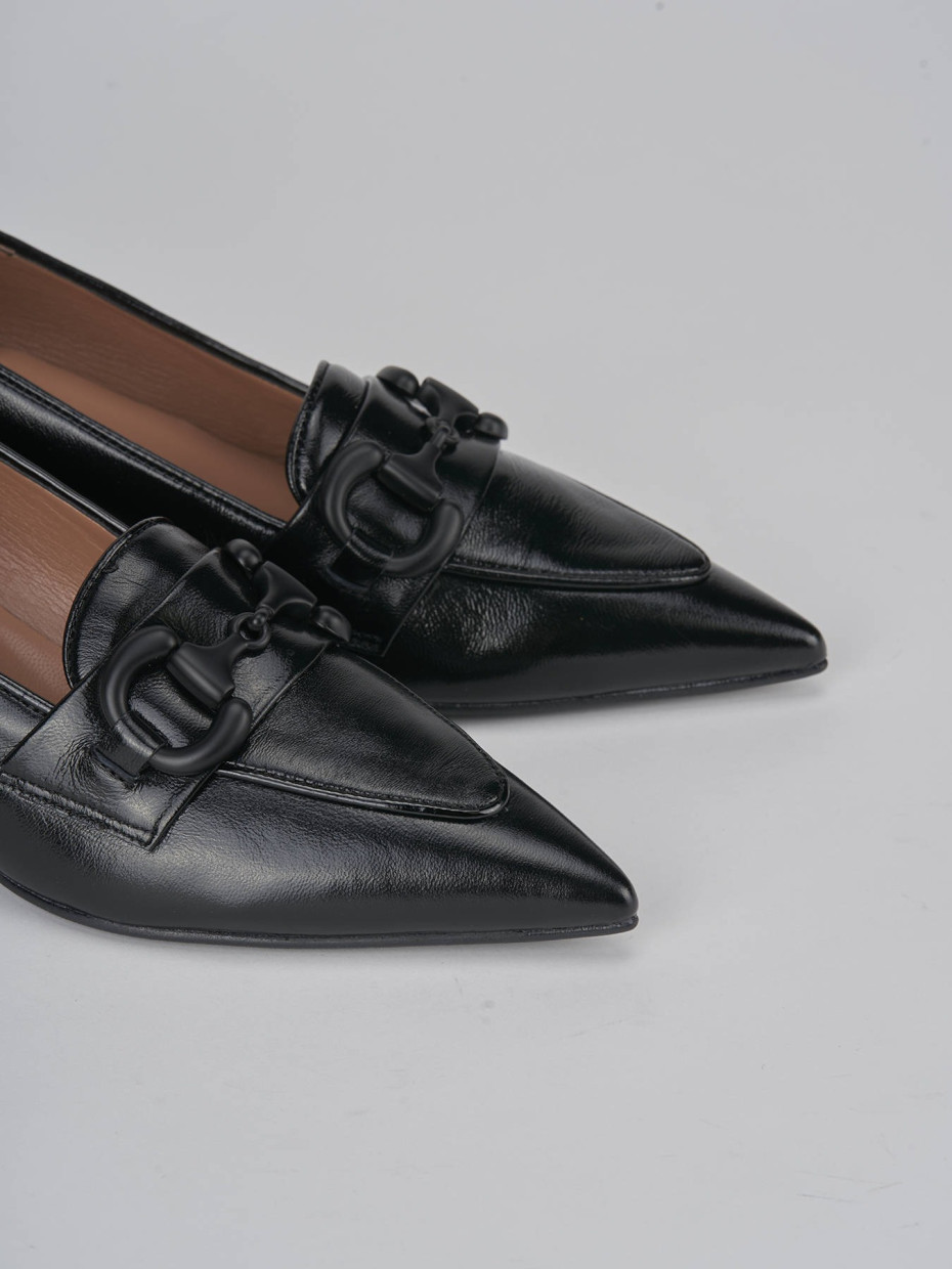 Décolleté e slingback tacco 5cm vernice nero