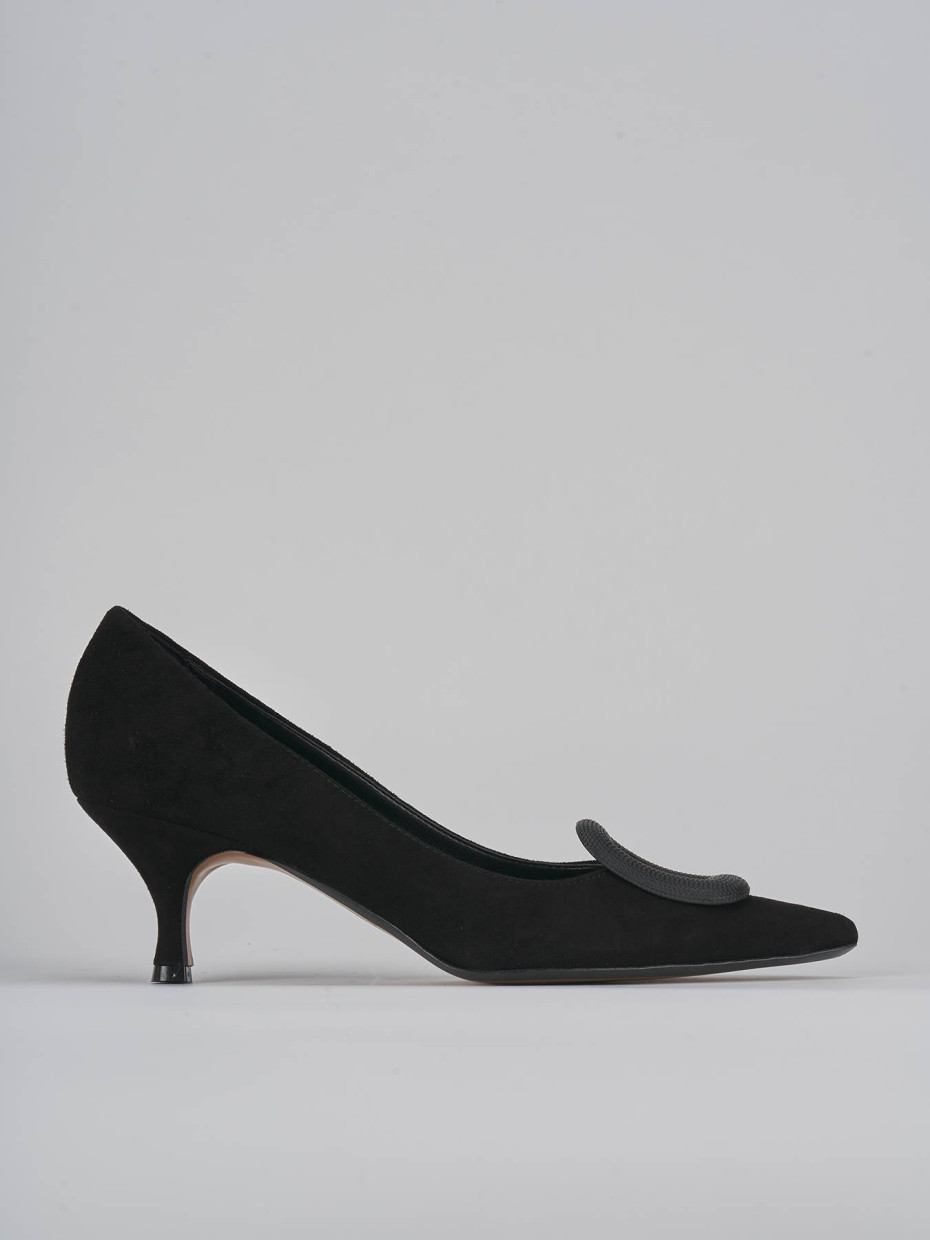 Pumps heel 5 cm black suede