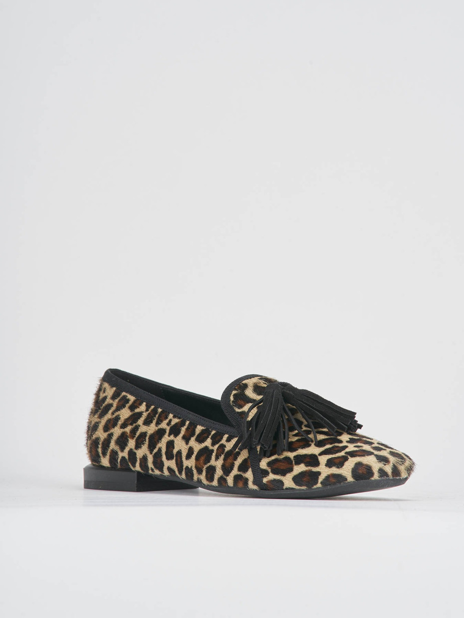 Flat shoes heel 1 cm multicolor horsy