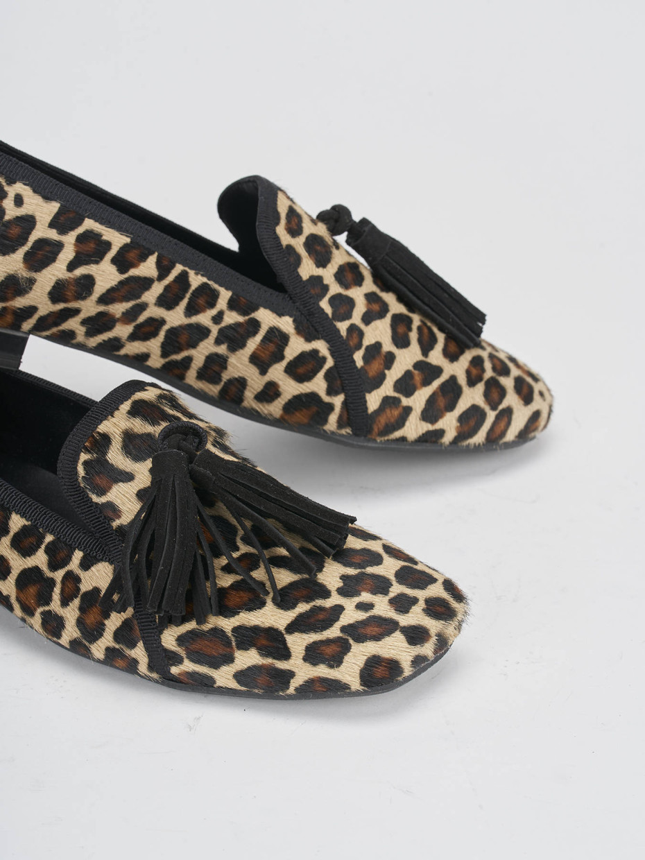 Flat shoes heel 1 cm multicolor horsy