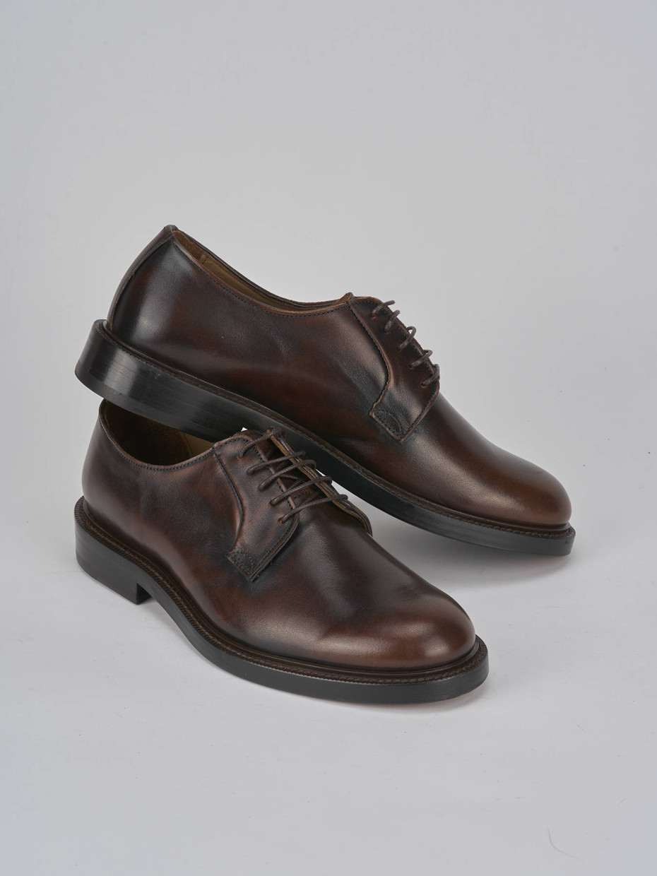 Lace-up shoes dark brown leather