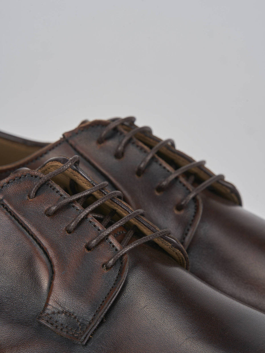 Lace-up shoes dark brown leather