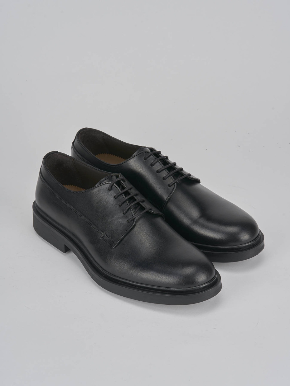 Lace-up shoes black leather