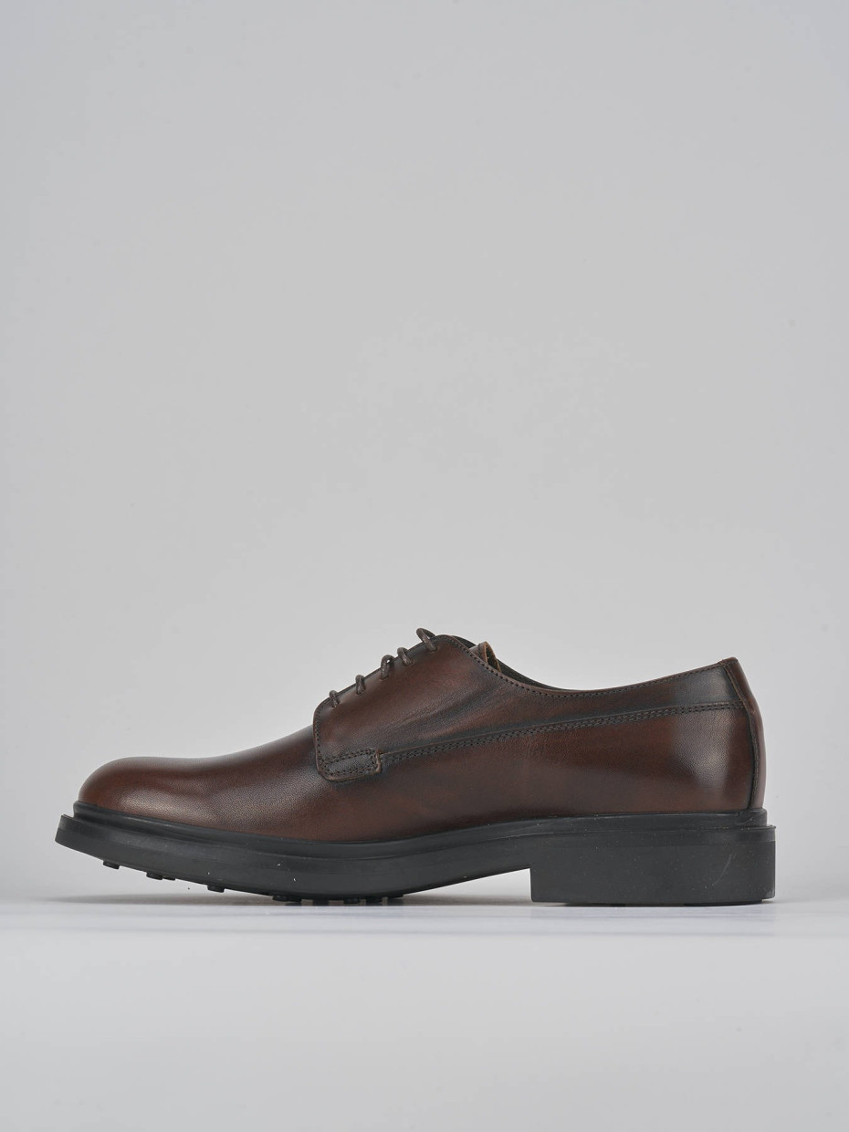 Lace-up shoes dark brown leather