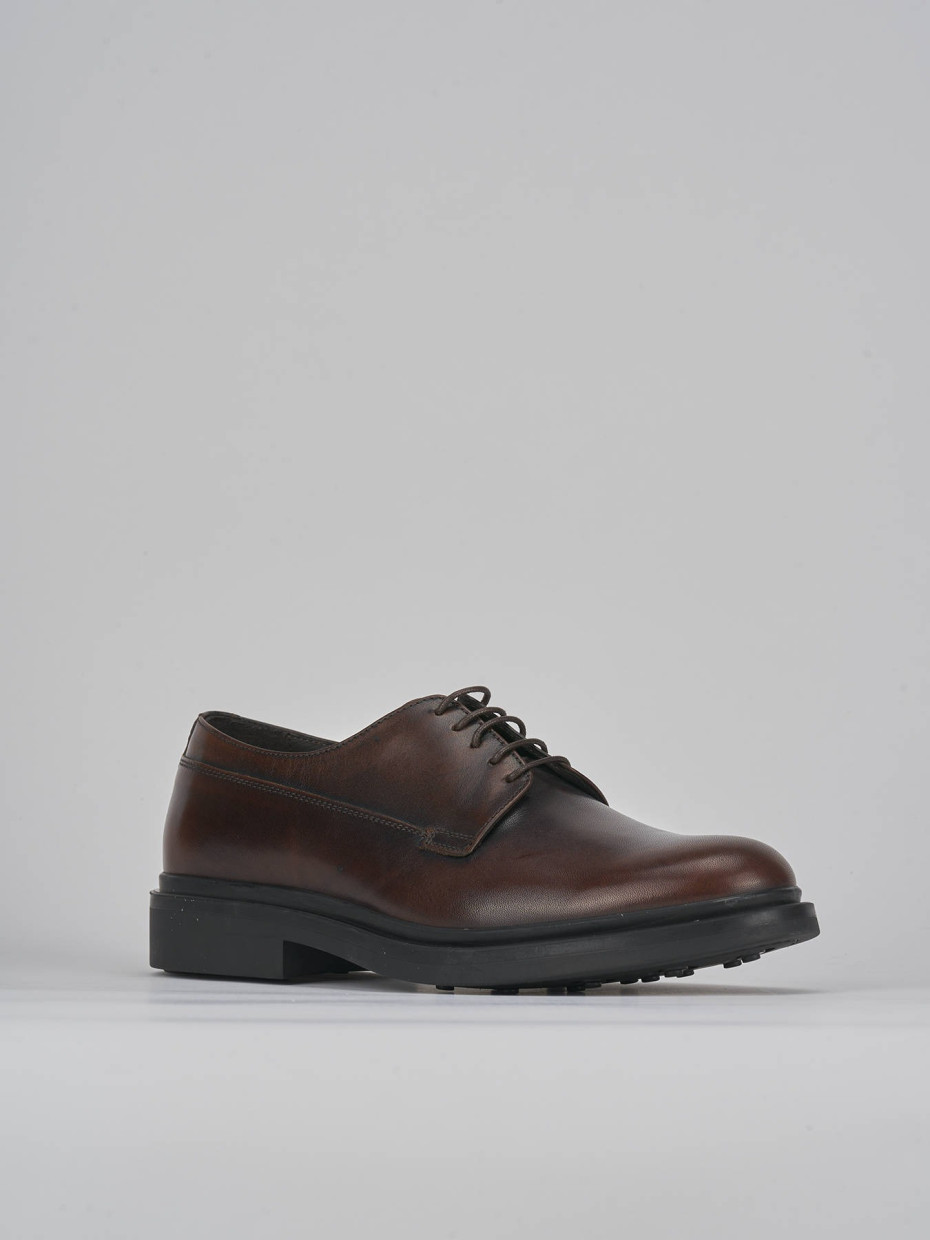 Lace-up shoes man dark brown leather | Barca Stores