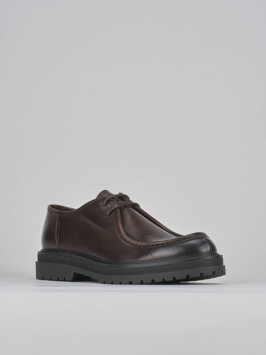 Lace-up shoes dark brown leather