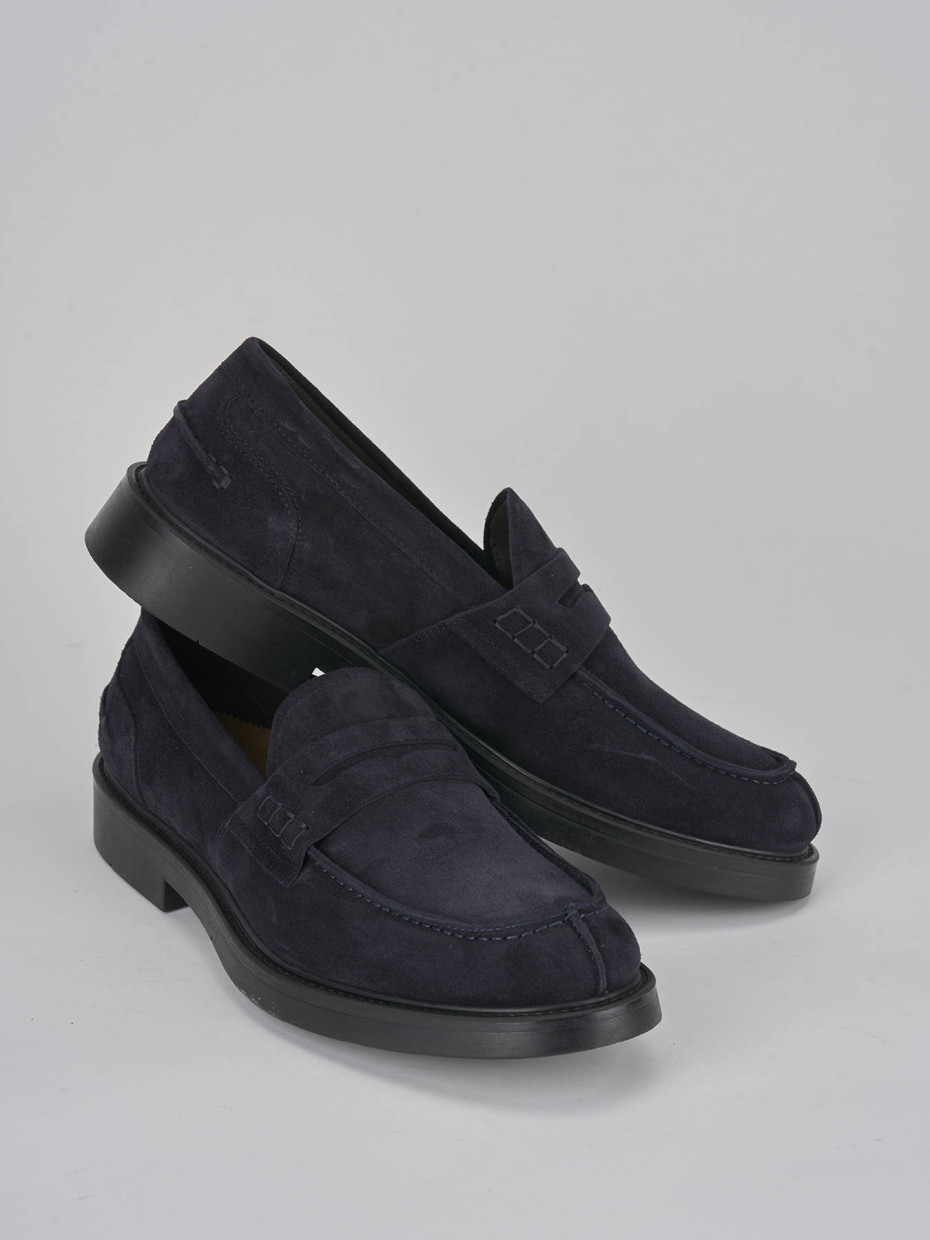 Loafers blu suede