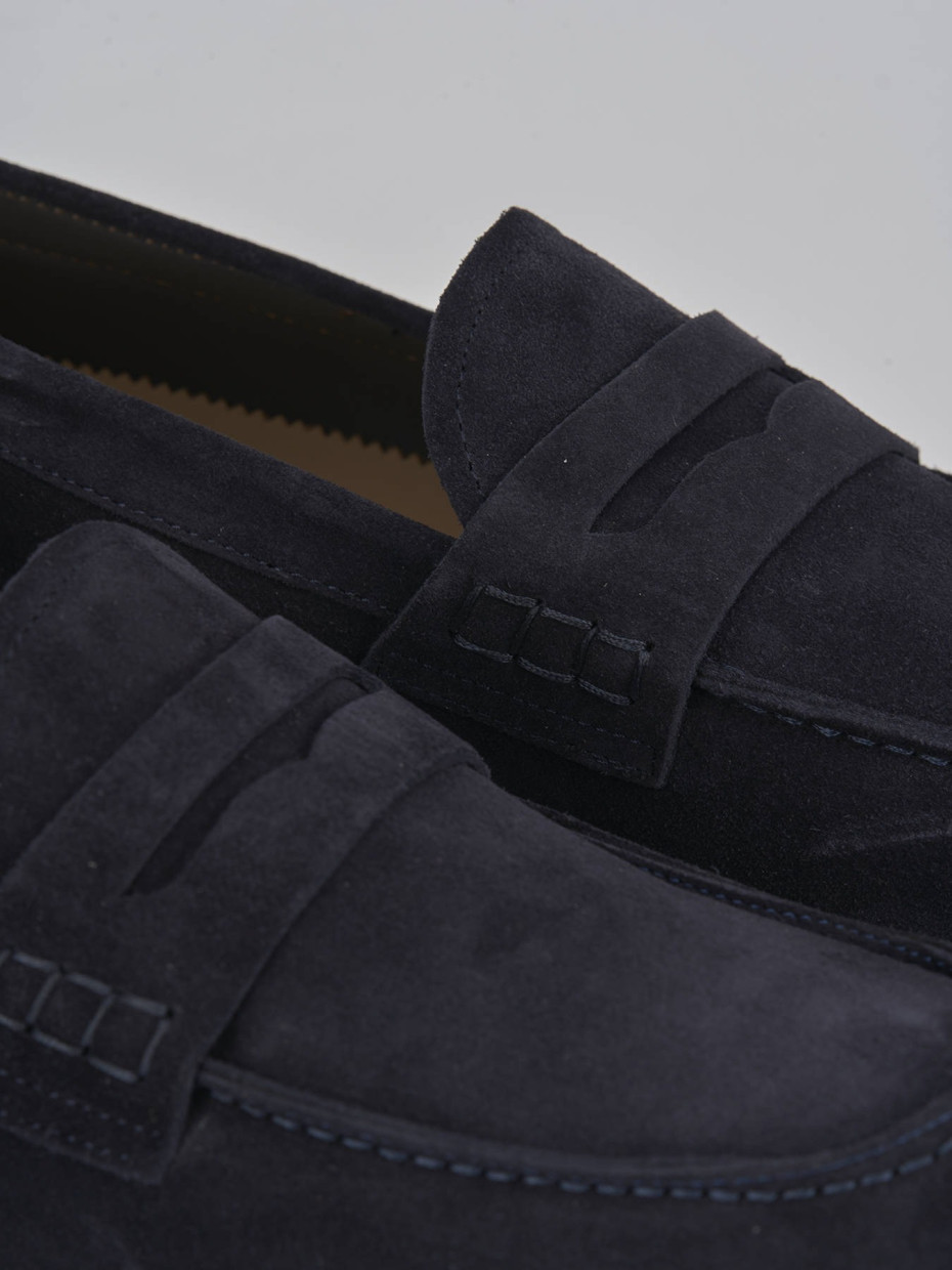 Loafers blu suede